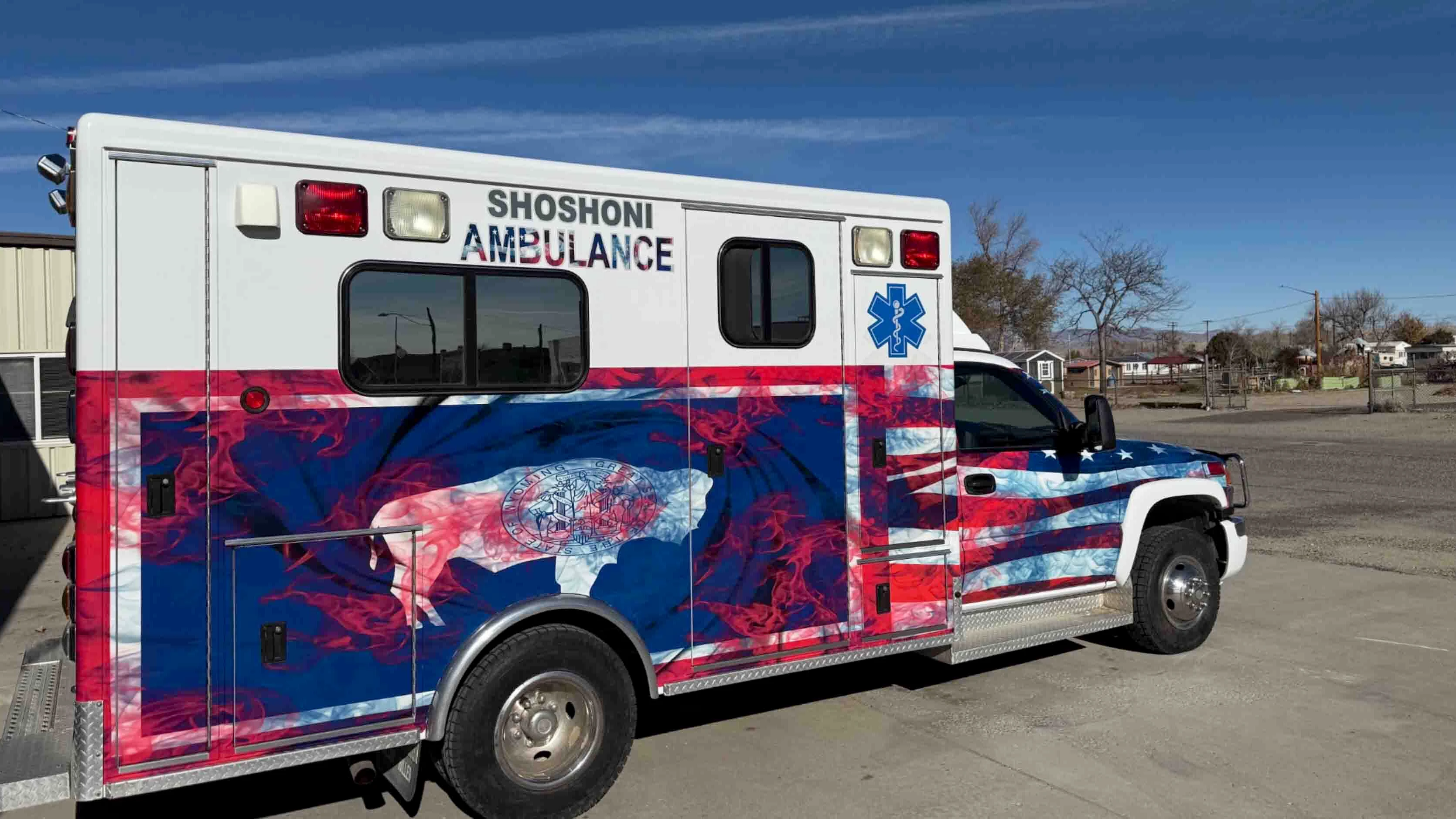 Shoshoni's lone ambulance, donated to the town by Cody Regional Health