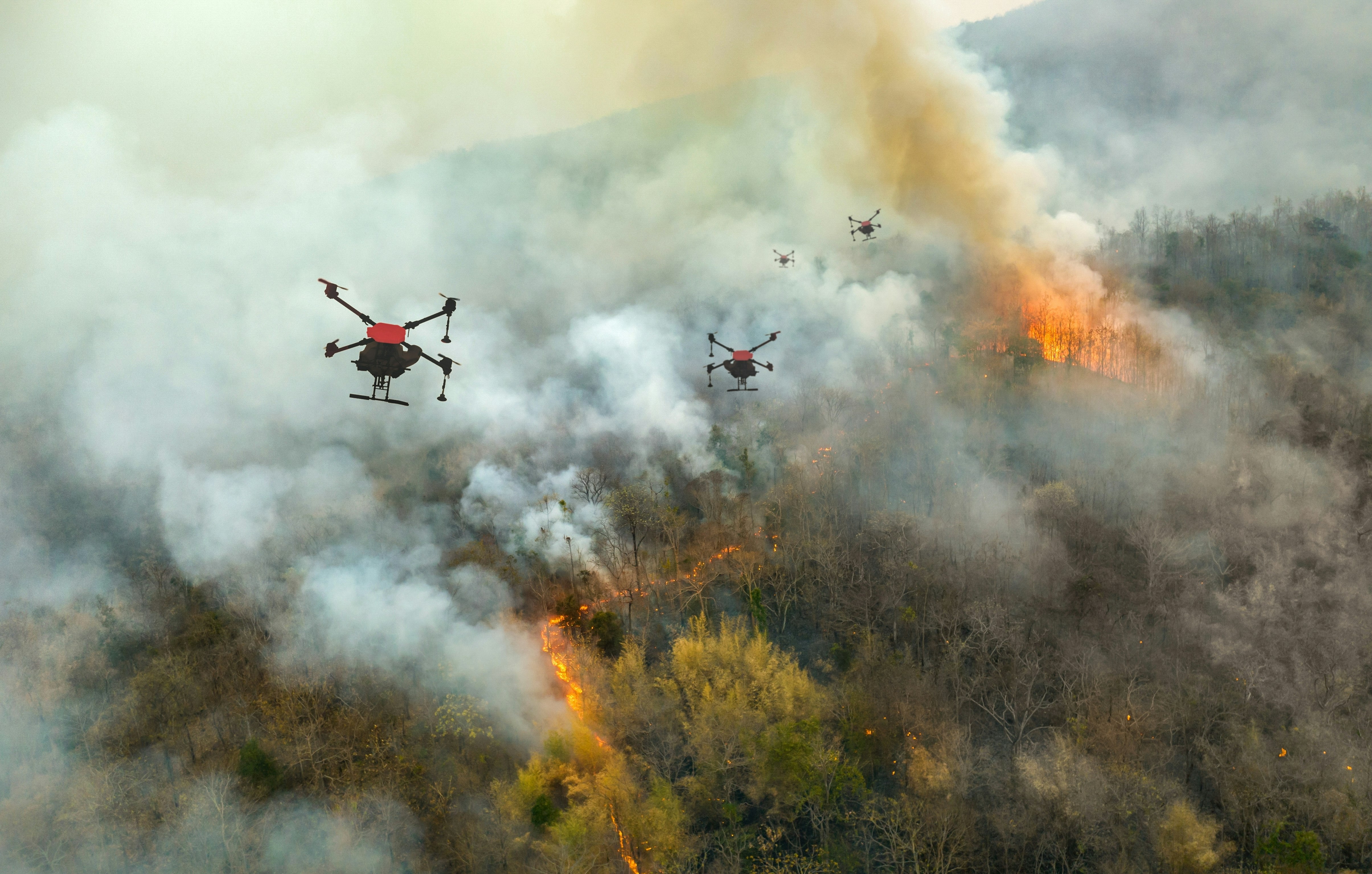 Even in areas of Wyoming where wind is a challenge, drone technology is being used or considered to battle fires.