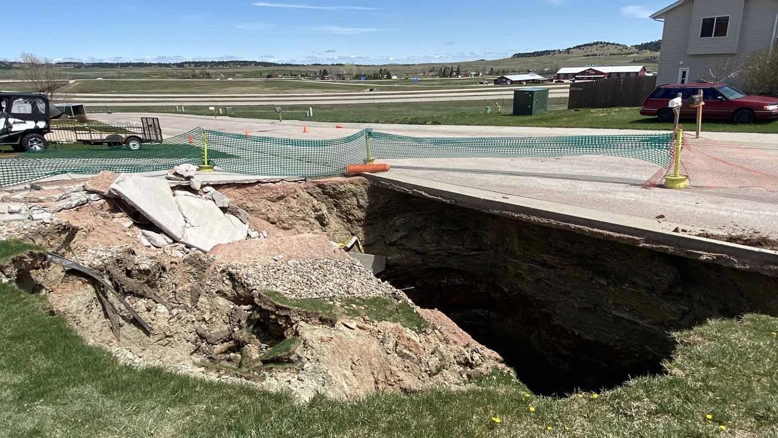 Six years after a huge sinkhole opened up in a subdivision near Black Hawk, South Dakota, victims still waiting for relief. The disaster highlights the difference between Wyoming’s abandoned mine safeguards and South Dakota’s limited protections.
