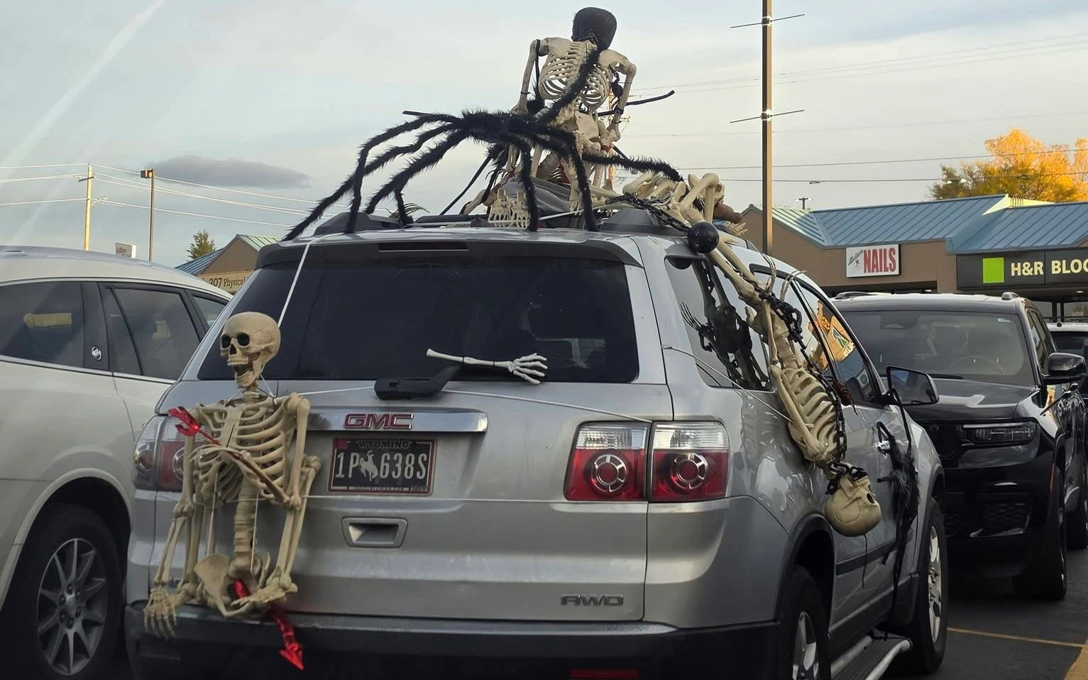 “I have a very dark and offensive sense of humor and not one time did I find it funny,” Casper resident Meagan Logan said of the skeleton-covered SUV.
