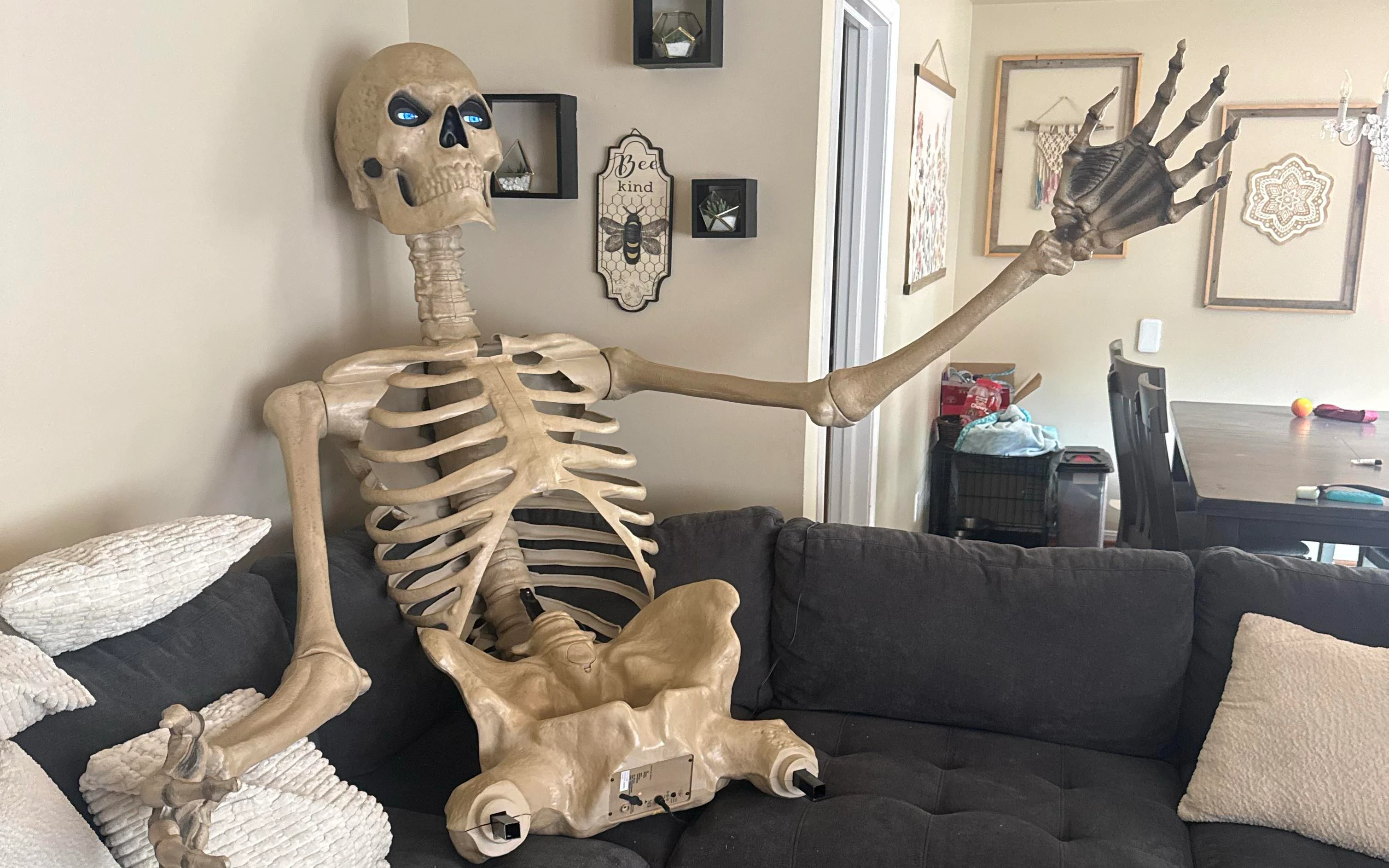The newest traffic cop stationed near Dean Morgan Middle School is about 12 feet tall, never sleeps and has been dead for years. His name is Tomb Petty, and he would really like Casper drivers to stop at the stop sign.