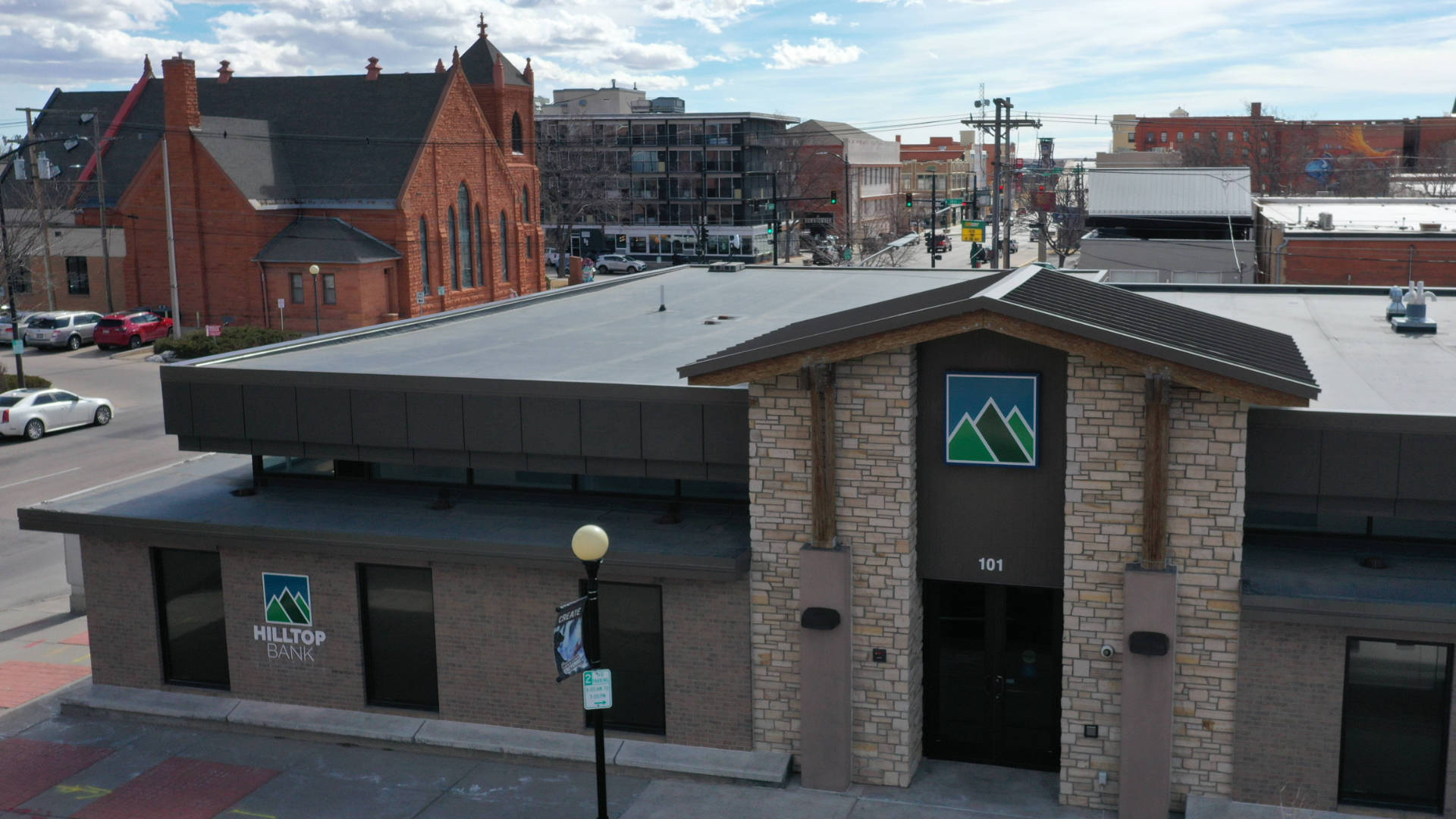 Photo of Hilltop Bank Downtown Cheyenne, located at 101 W. 19th Street (cross street 19th and Central)