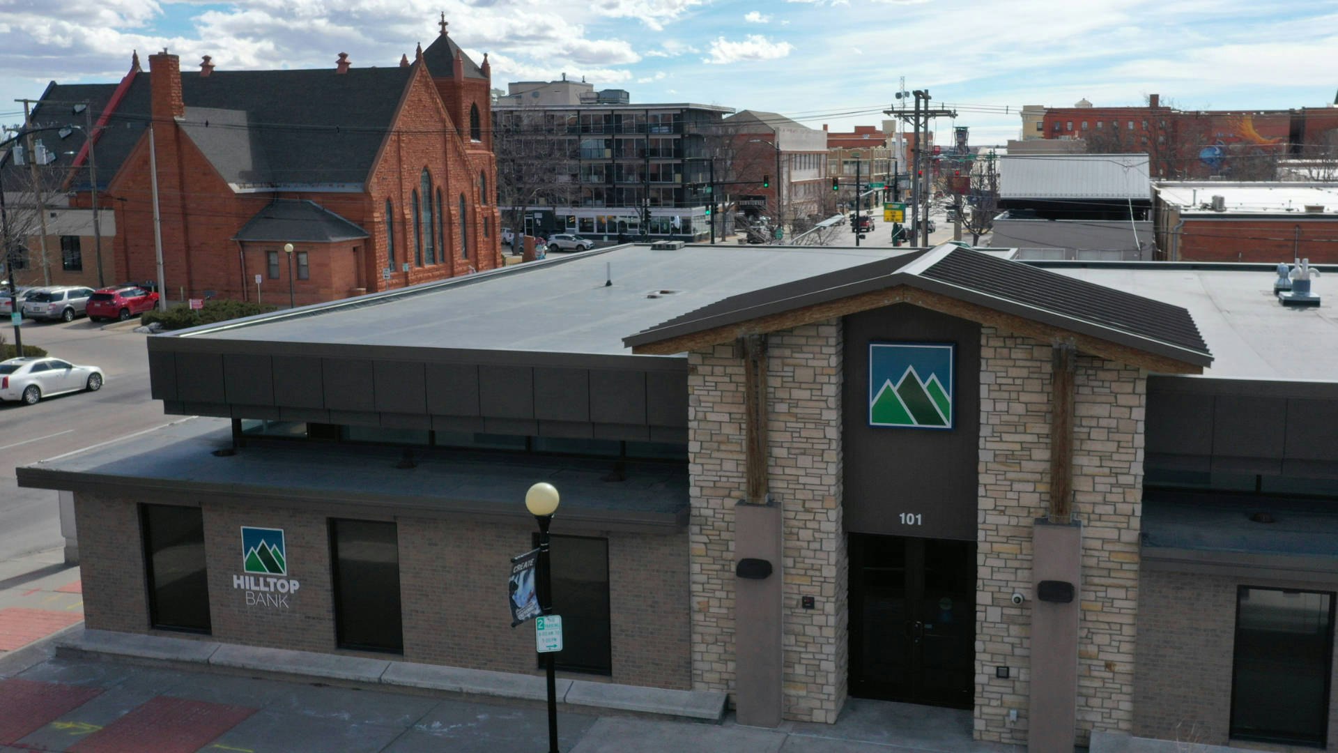 Photo of Hilltop Bank Downtown Cheyenne, located at 101 W. 19th Street (cross street 19th and Central)