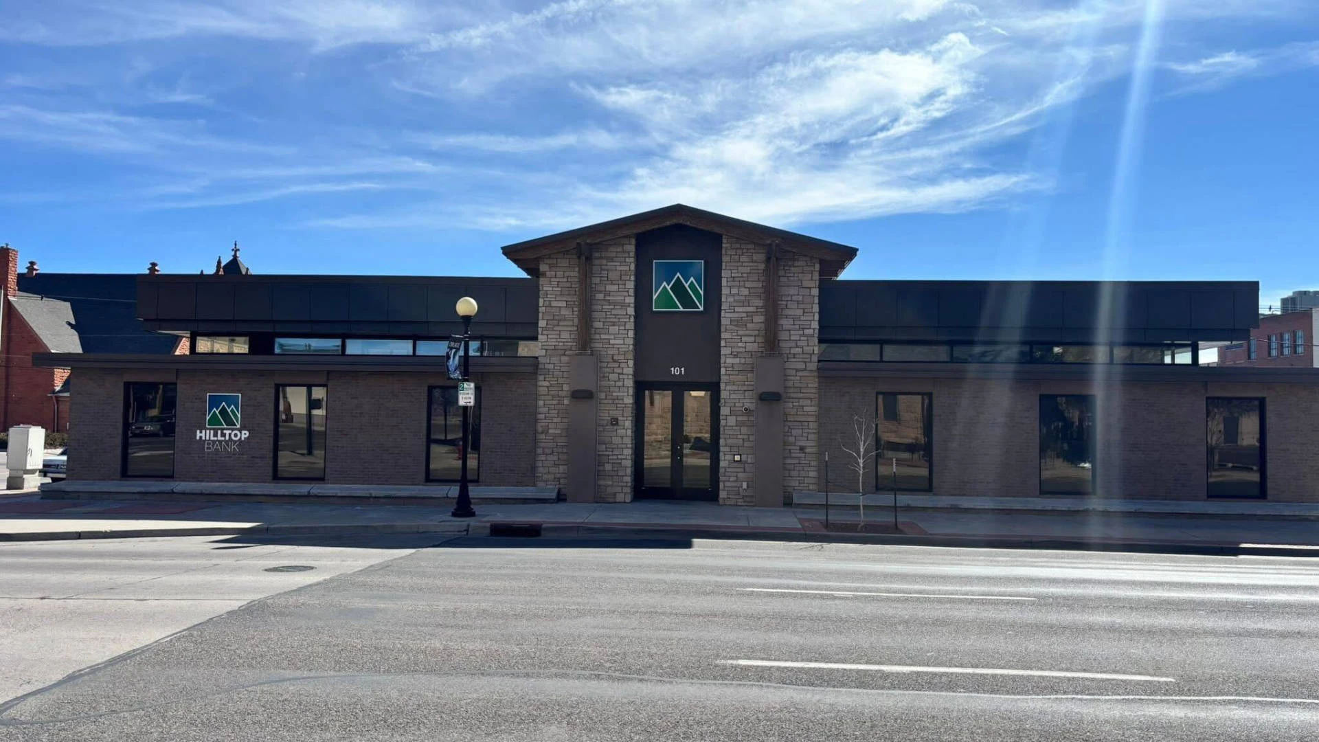 Street view photo of Hilltop Bank in Downtown Cheyenne.
