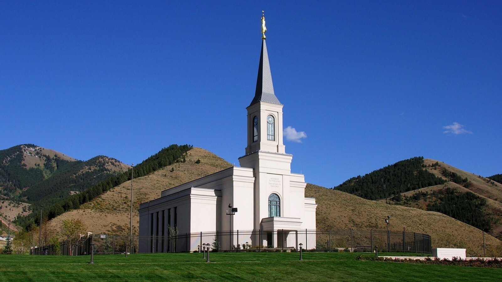 The Church of Jesus Christ of Latter-day Saints temple in Star Valley, Wyoming. The church is in a legal tug-of-war to build a temple in Cody.