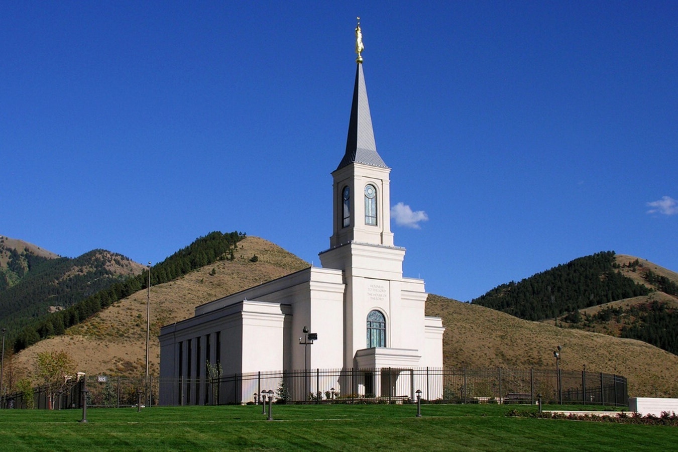 The Church of Jesus Christ of Latter-day Saints temple in Star Valley, Wyoming. The church is in a legal tug-of-war to build a temple in Cody.