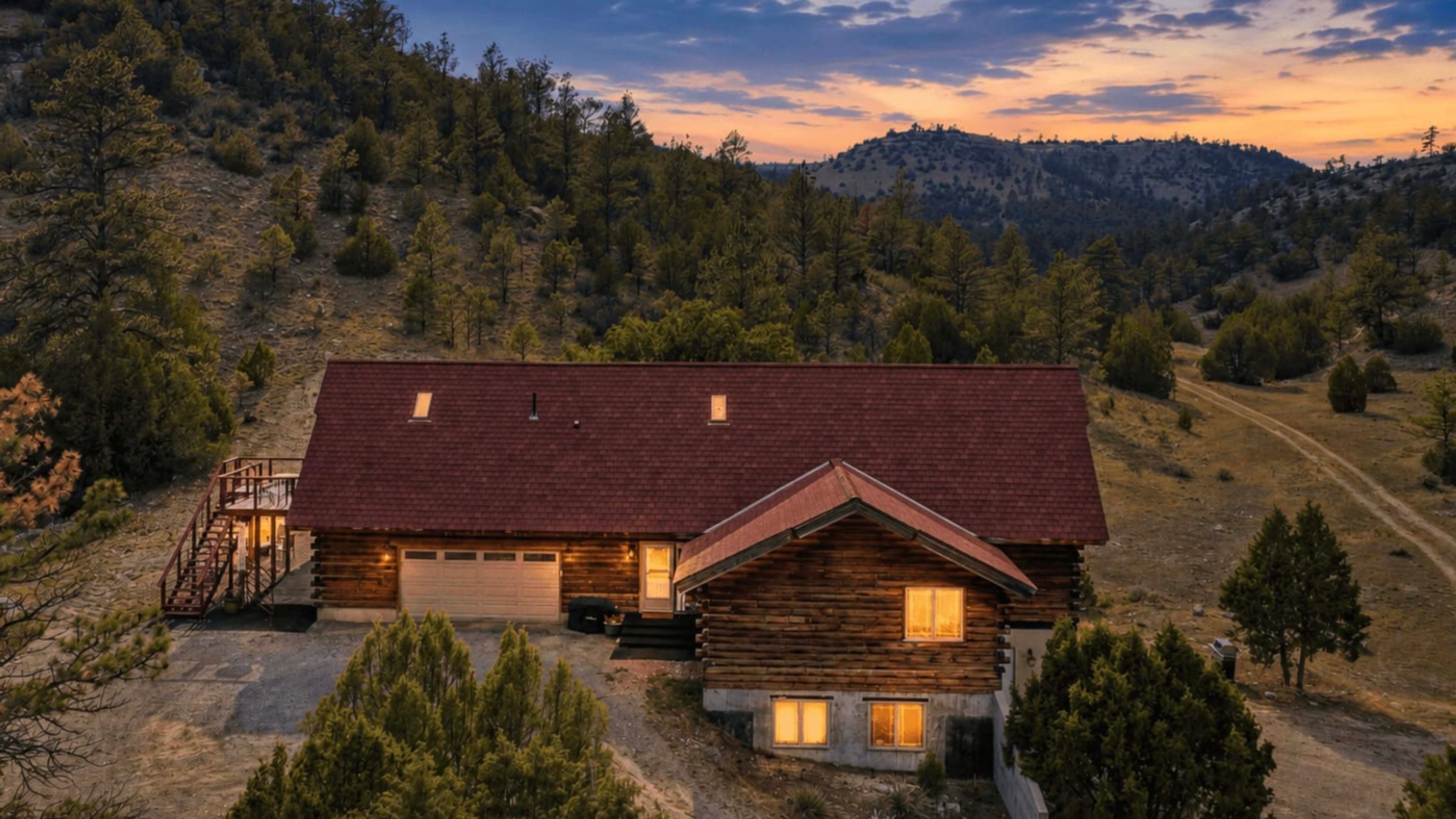 Cedar Lights Retreat is a three-story, five-bedroom, four-bath almost-mansion tucked into 446 private acres bordering Guernsey State Park. The property, which comes with three of Wyoming’s top-rated Airbnbs (including two geodesic domes), is on the market for $3.499 million.