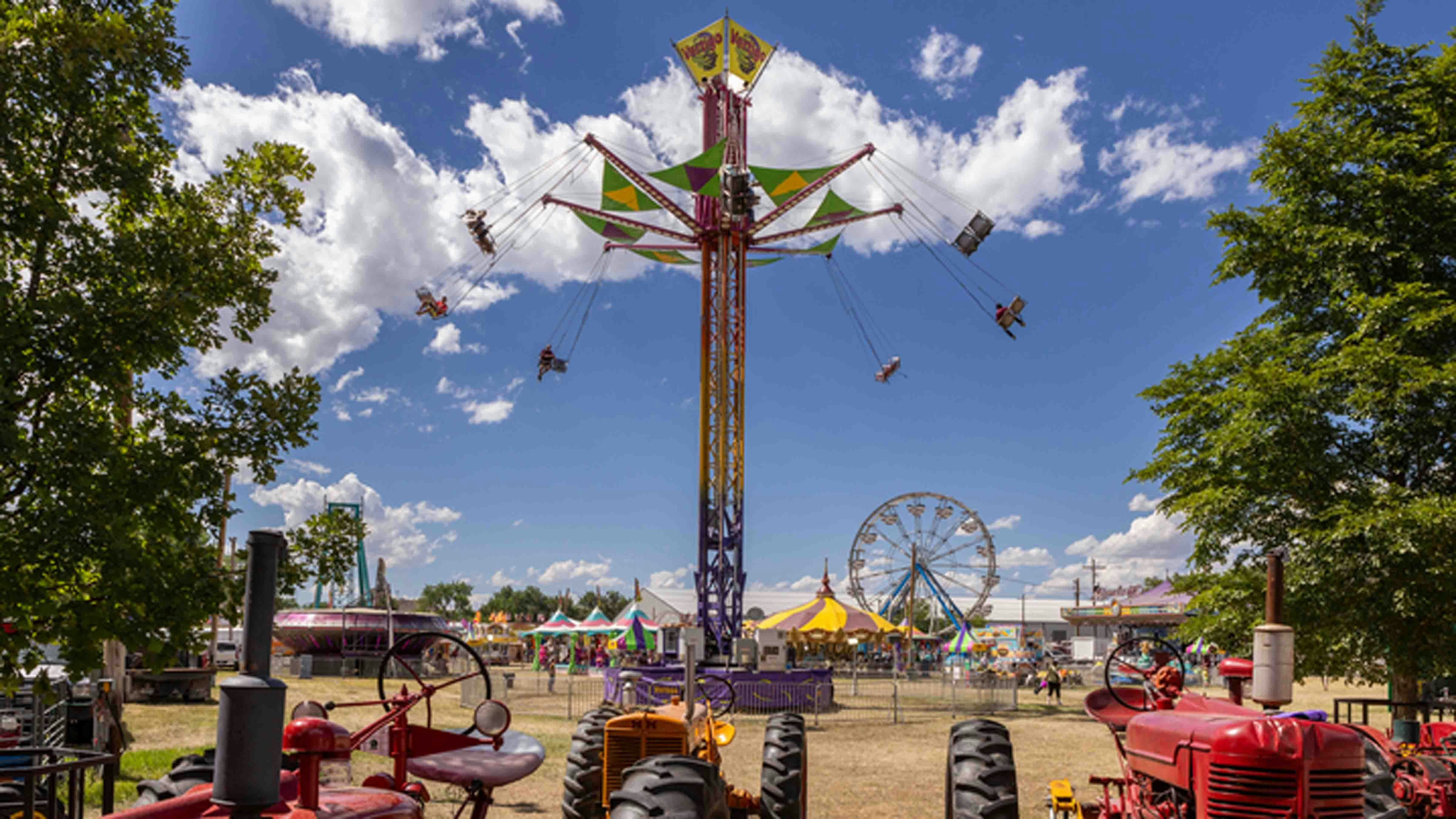 The carnival at the Wyoming State Fair on August 16, 2024, in Douglas, Wyoming.