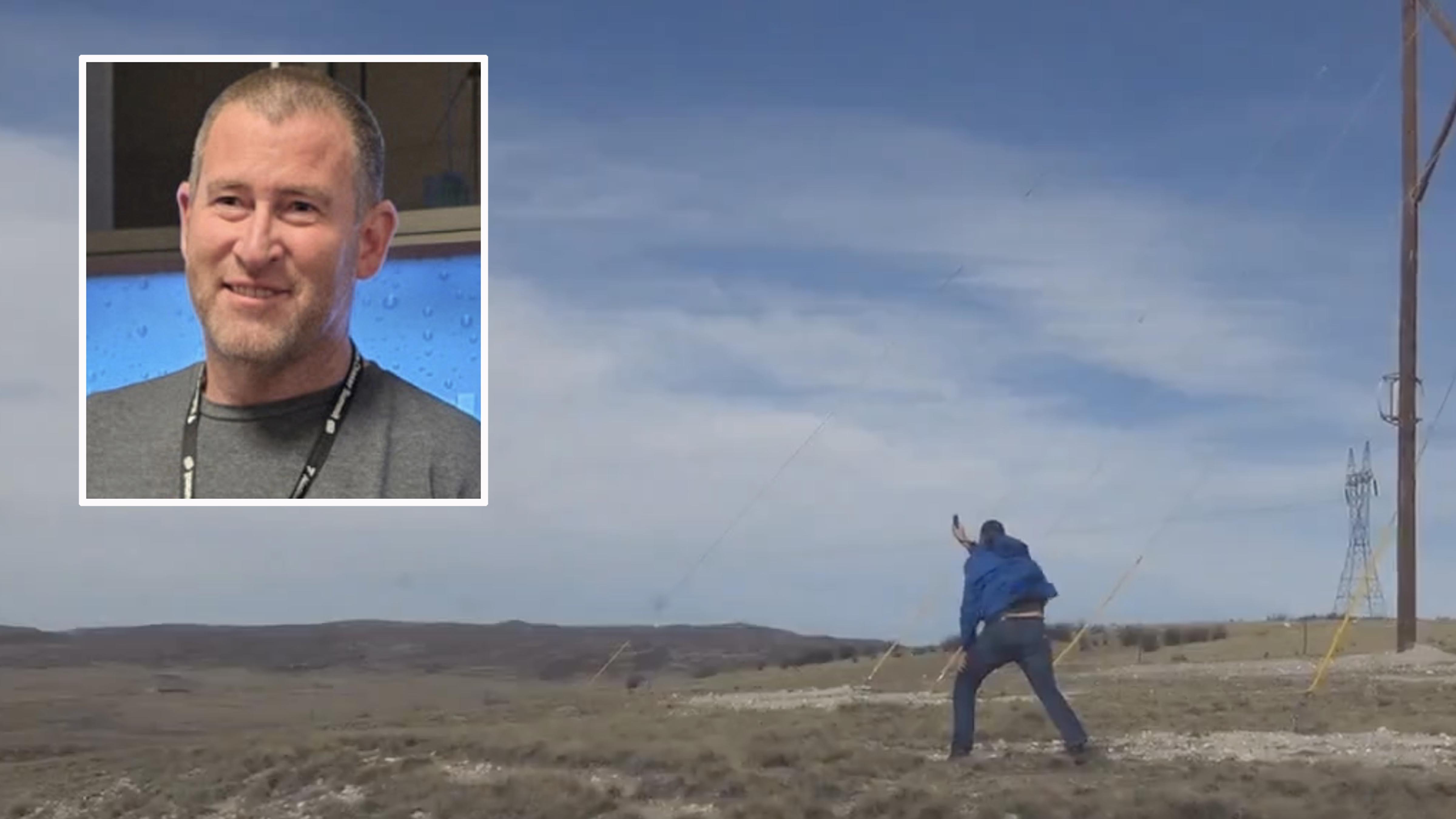 Self-taught storm chaser Dan Fitts has spent three decades pursuing supercells across the High Plains, armed with a storm-scarred F-150 and a hail-proof NASCAR windshield. This week, he walked into 98-mile-an-hour winds near Chugwater.