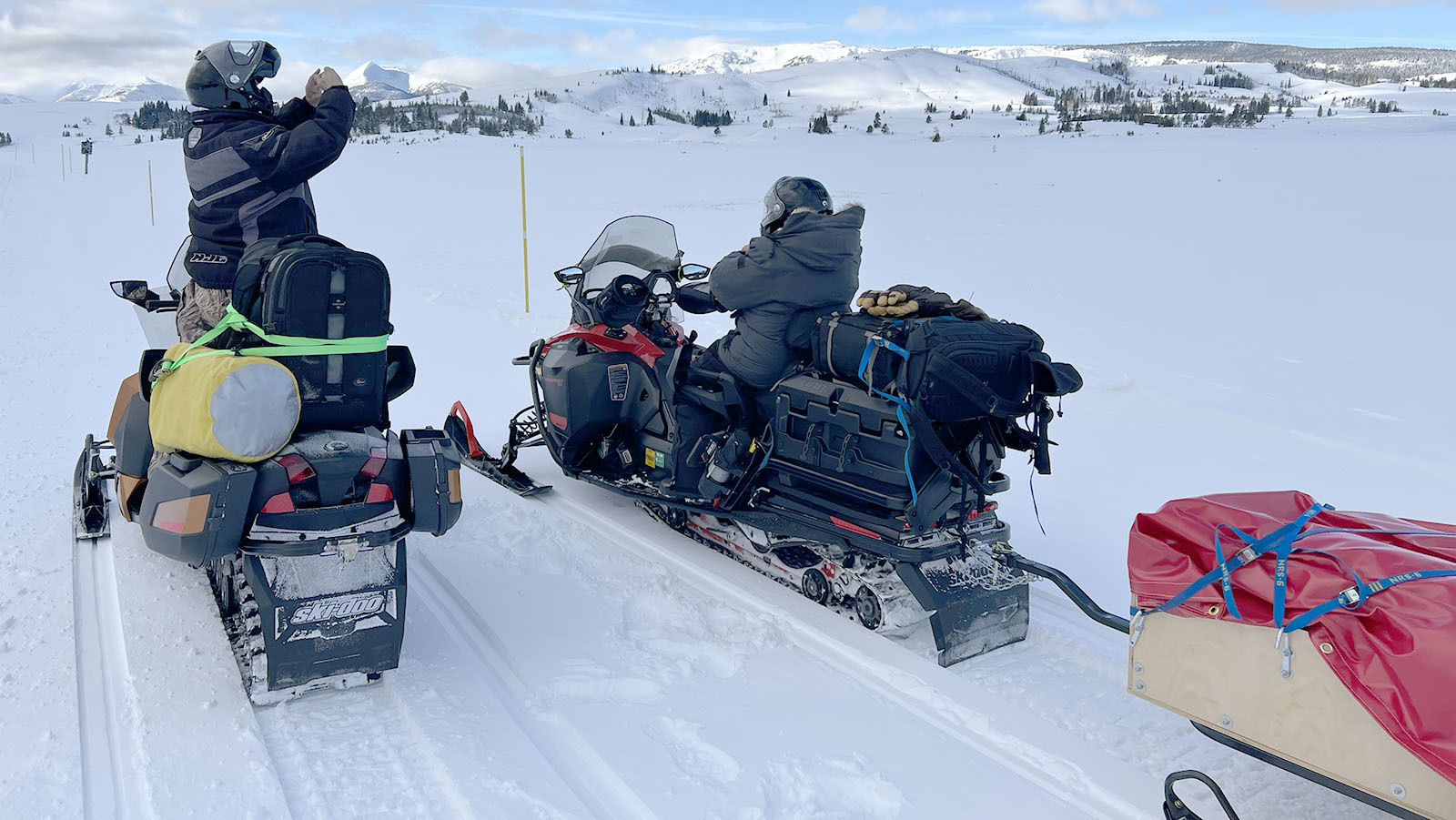 Stranded snowmobilers 2 1 12 23
