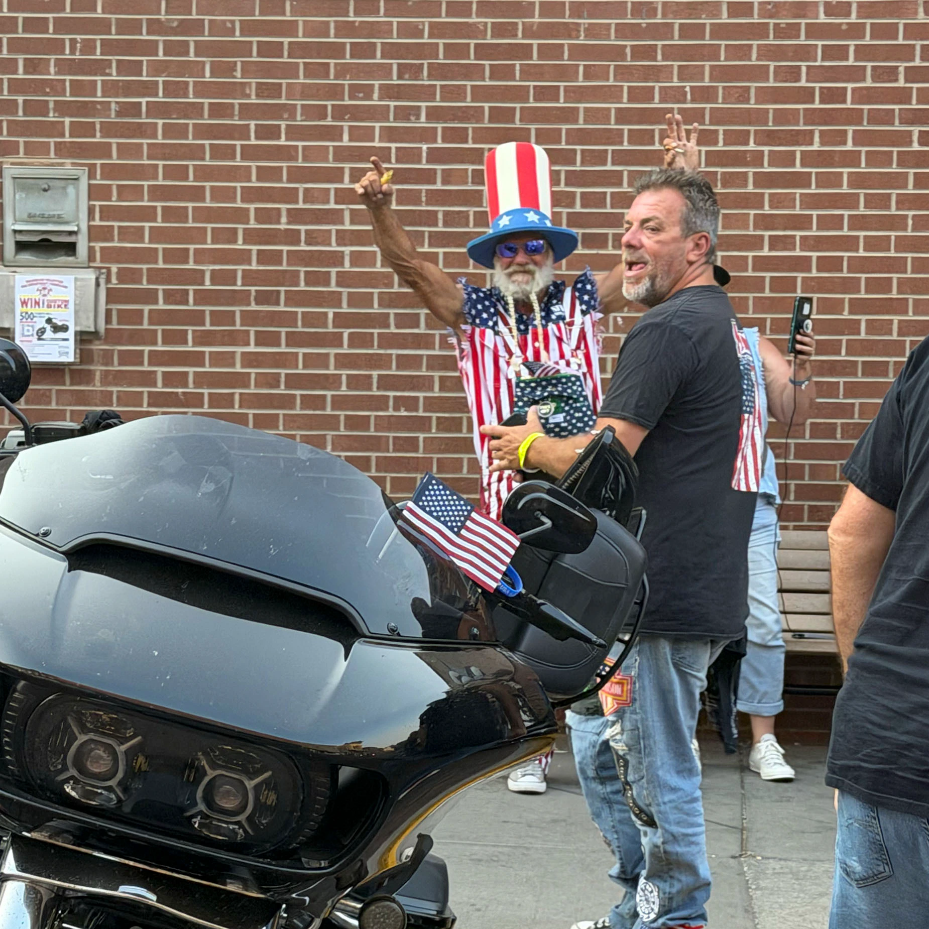 Uncle Sam works the crowd in Deadwood.