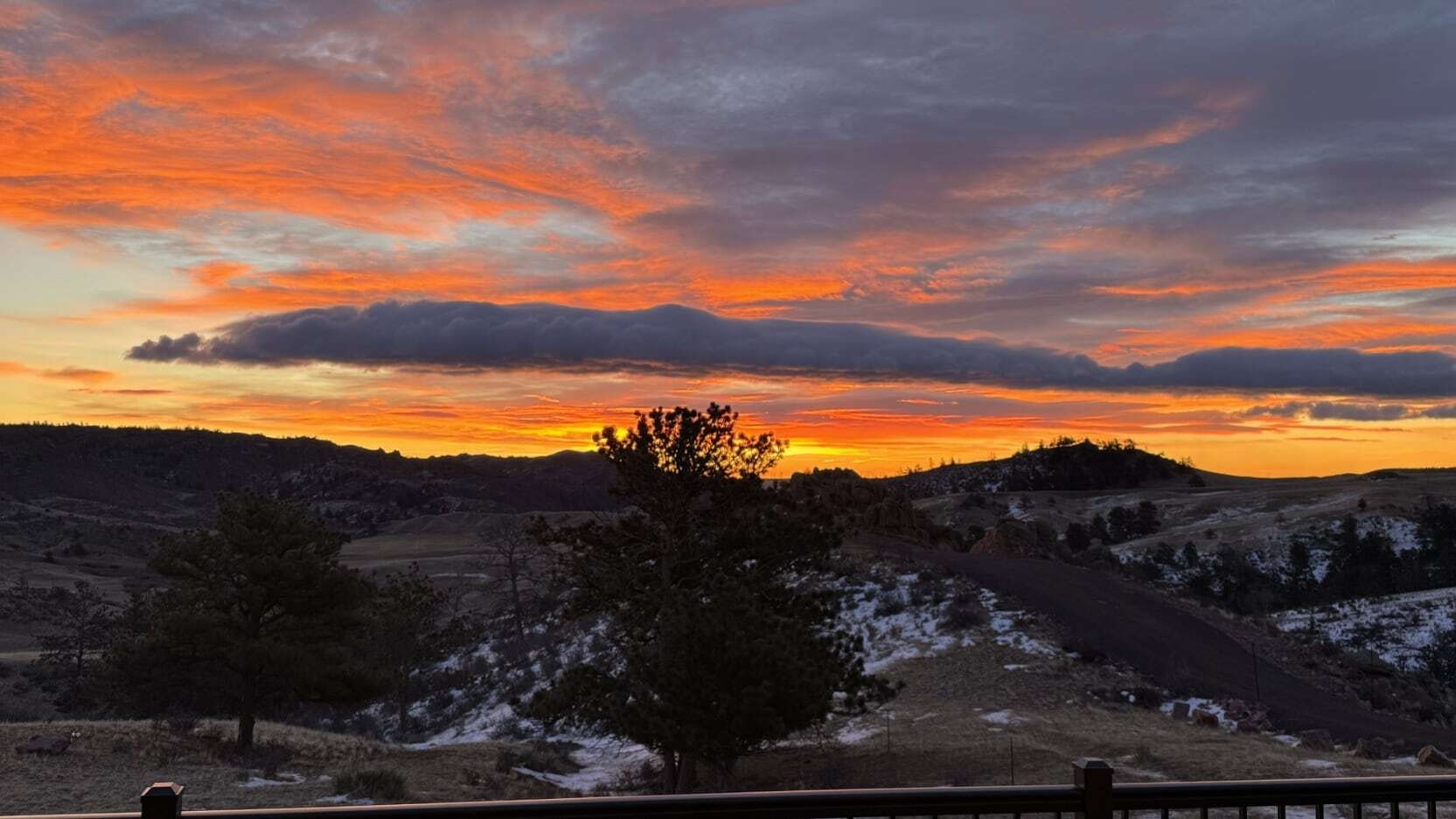 "I awoke to some of our ridiculous Wyoming wind but God softened the blow for me when he showed me this beauty!"