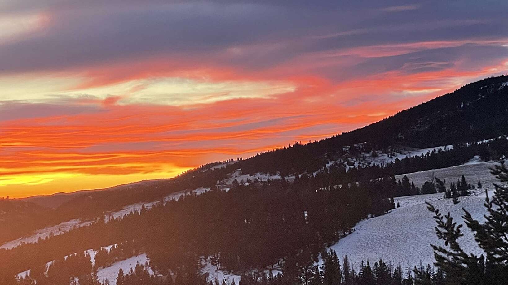 "As beautiful as this image is, the camera could not adequately record the stunning vision from Upper Warm Springs above Dubois this morning."