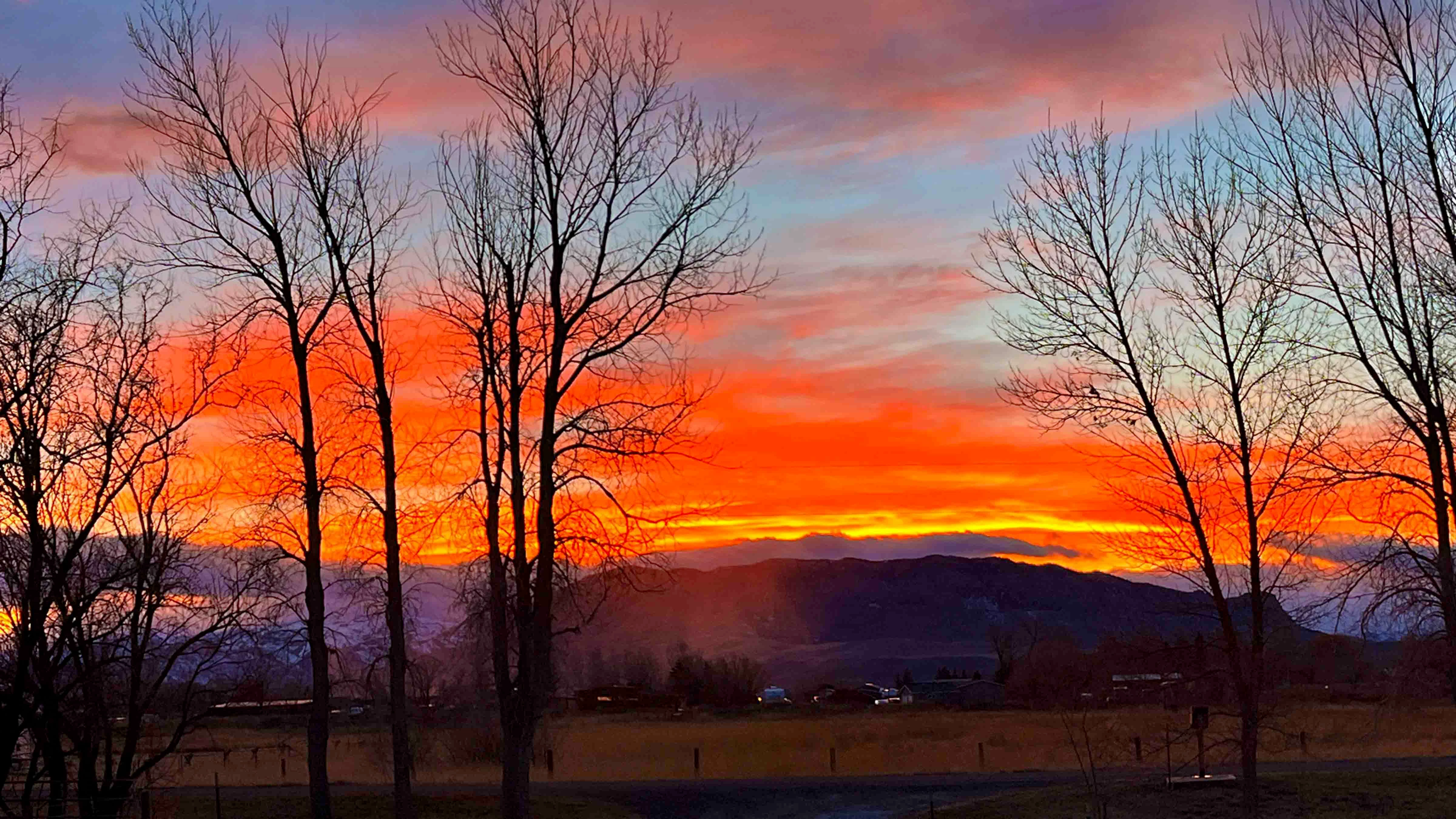 Sunset from our front porch in Cody