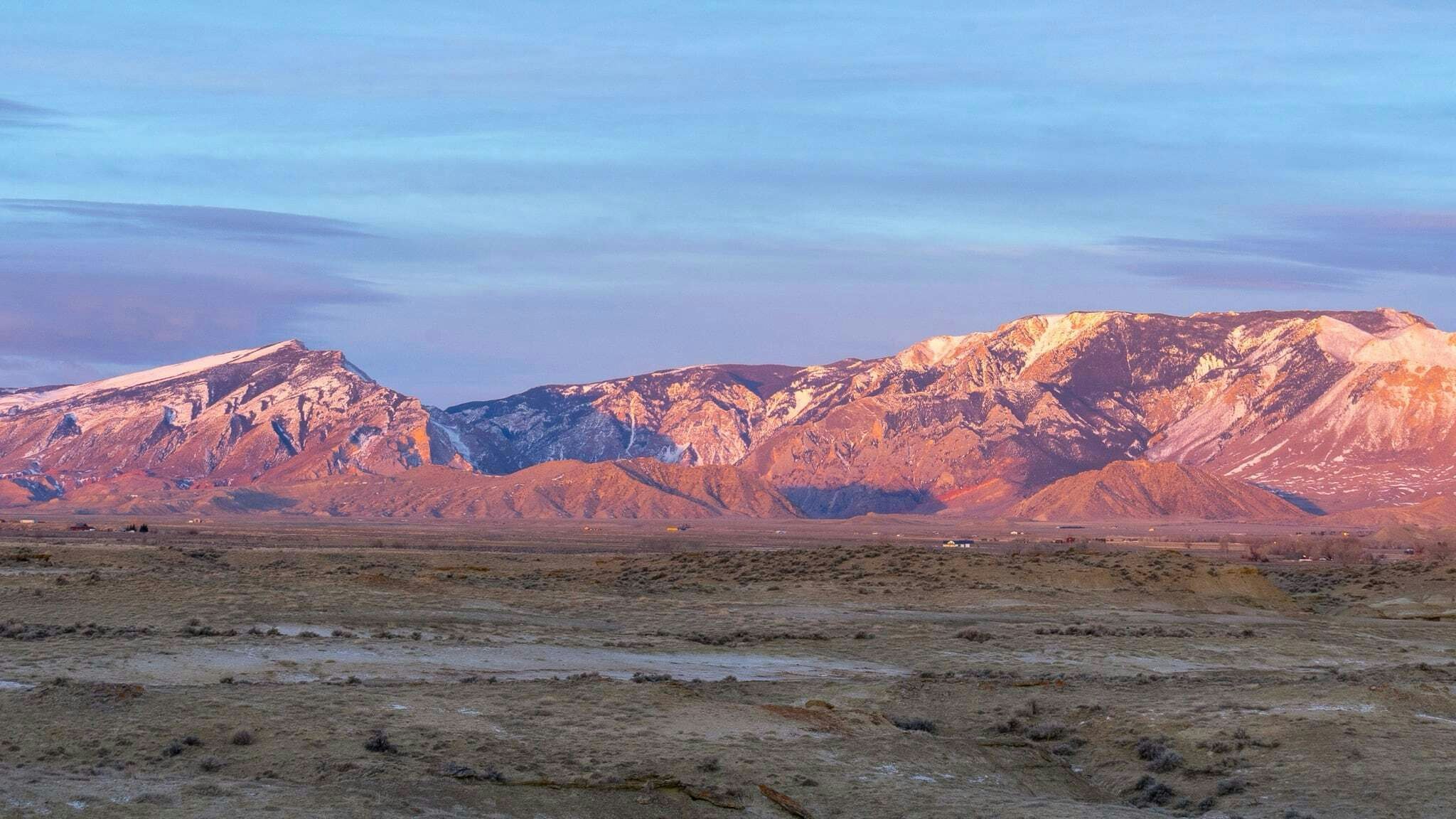 "Yesterday morning's sunrise view of the Beartooth Mountains."