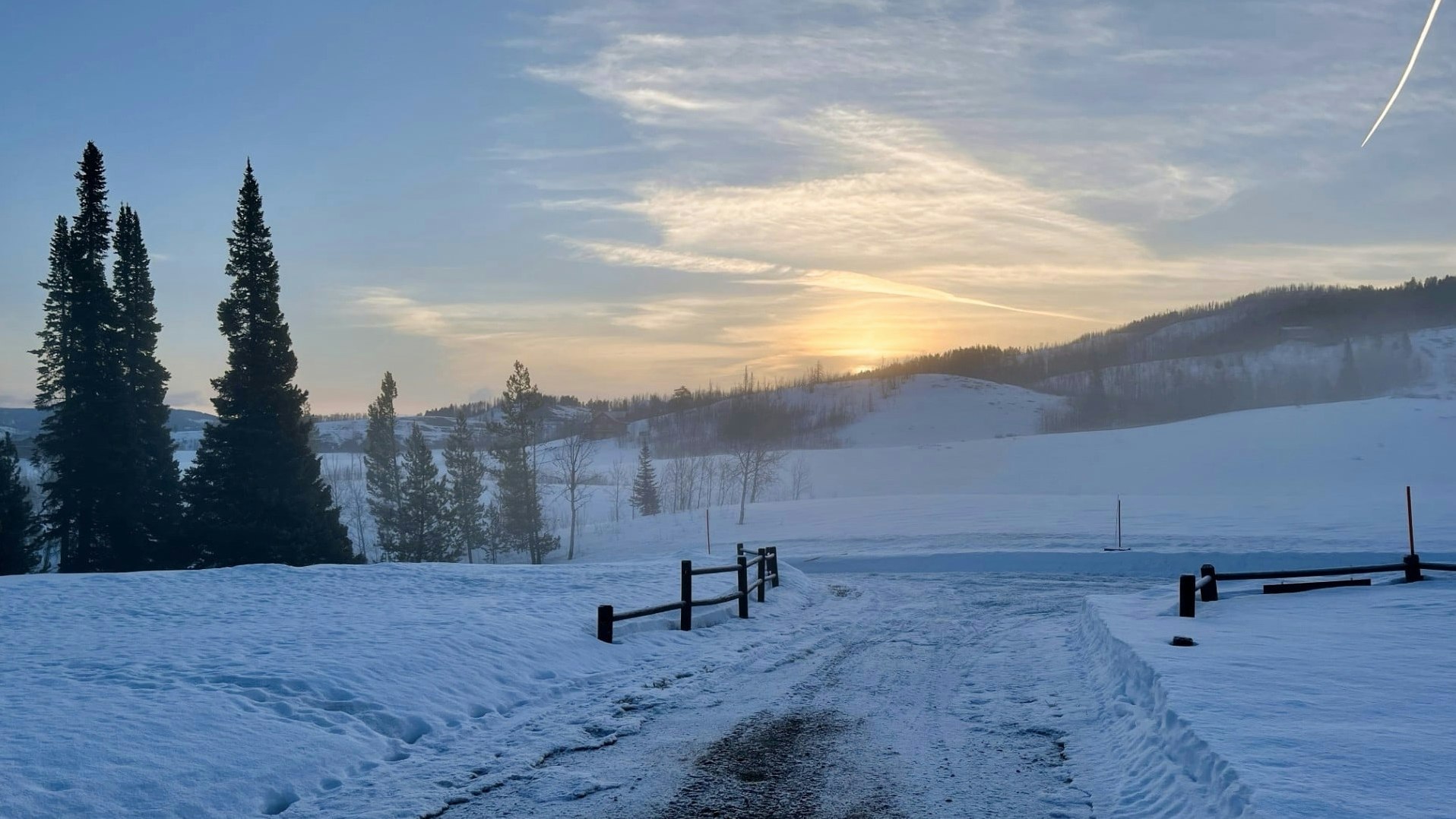"A frosty morning in Hoback Ranches in Bondurant."Â