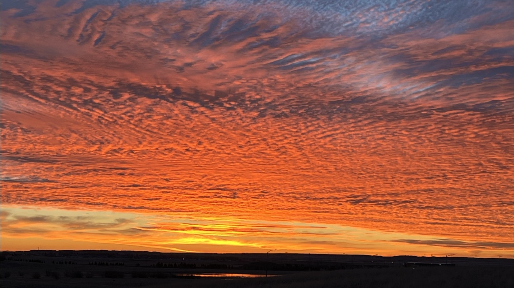 "Sunrise in Gillette, Wyoming."