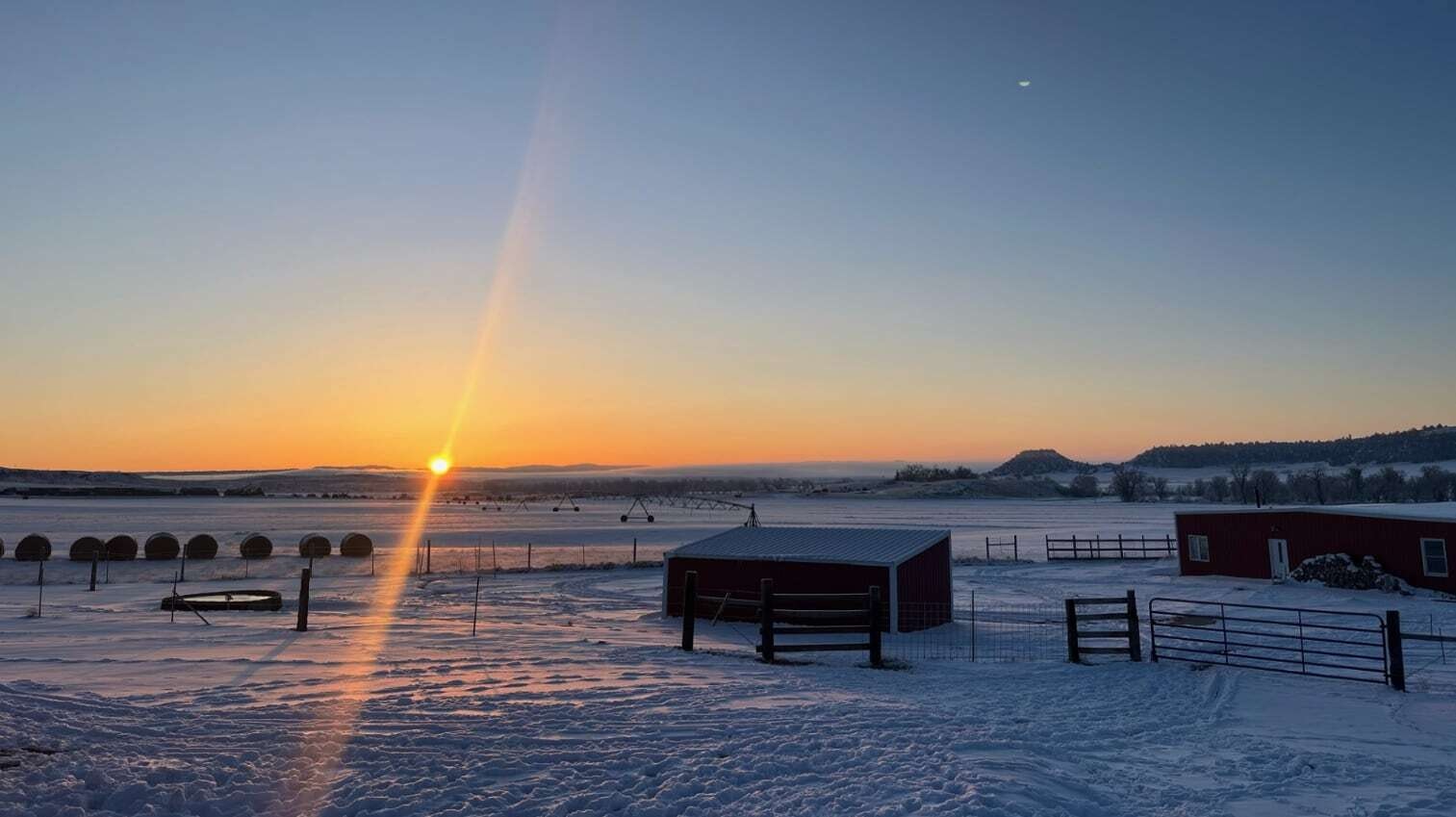 "Beautiful cold morning by Glendo."