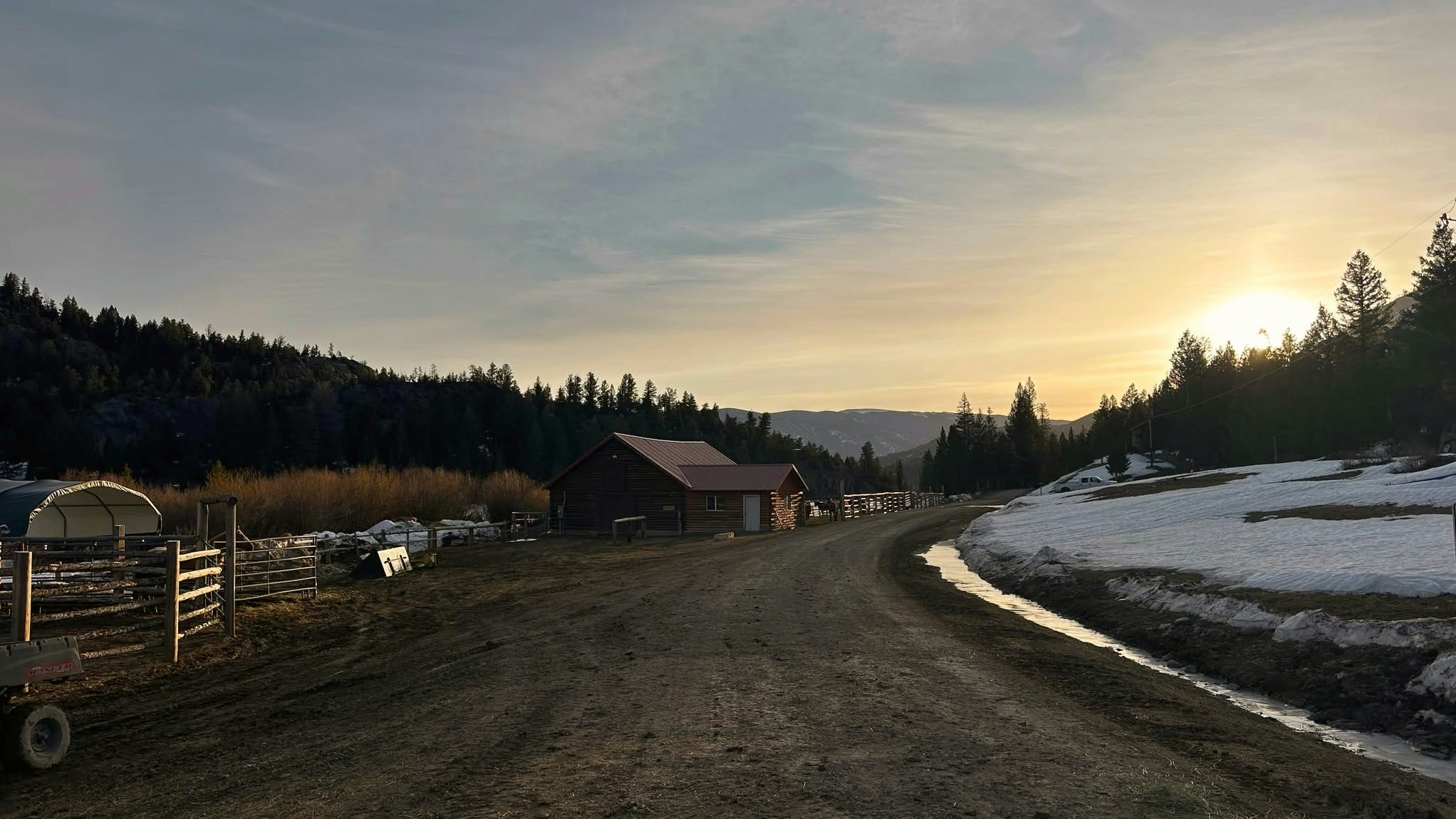 "Sunrise over K Bar Z Guest Ranch." Cody, WY