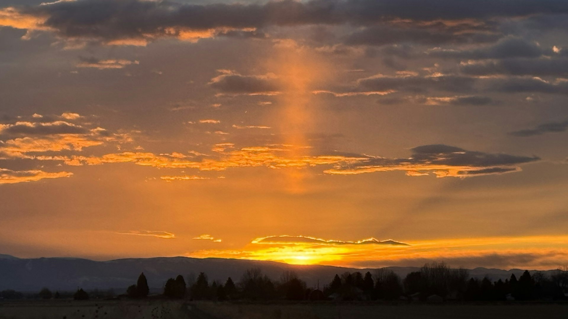 "Stunningly beautiful sunrise from Powell, Wyoming."