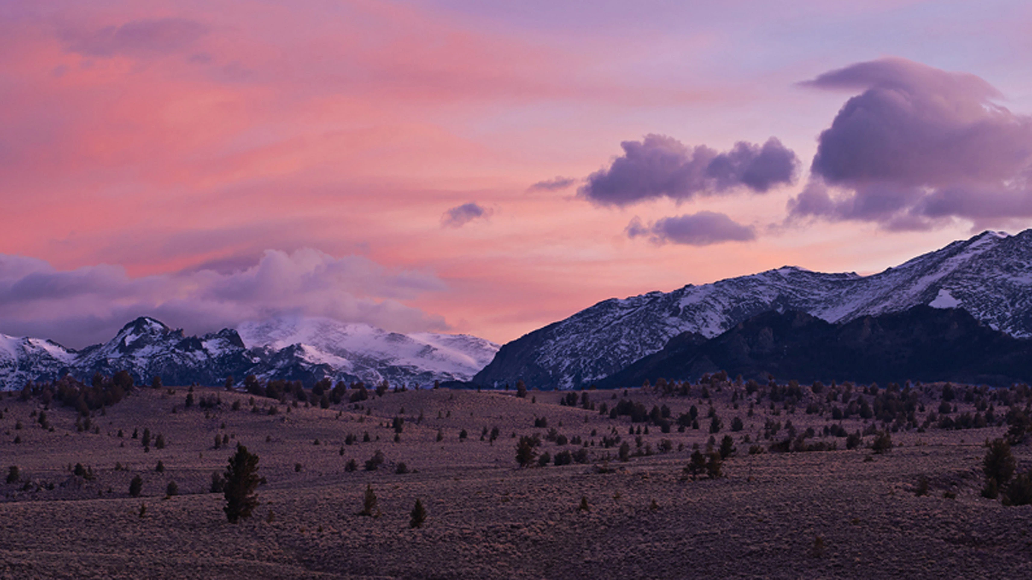 "Sunrise over the South Wind River Range."