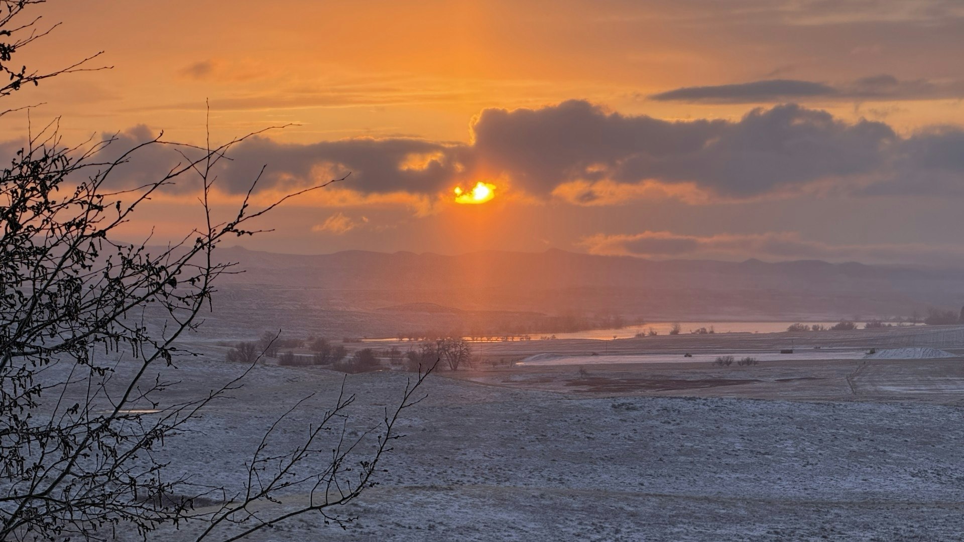 "We had a gorgeous, albeit frosty morning in Parkman today."