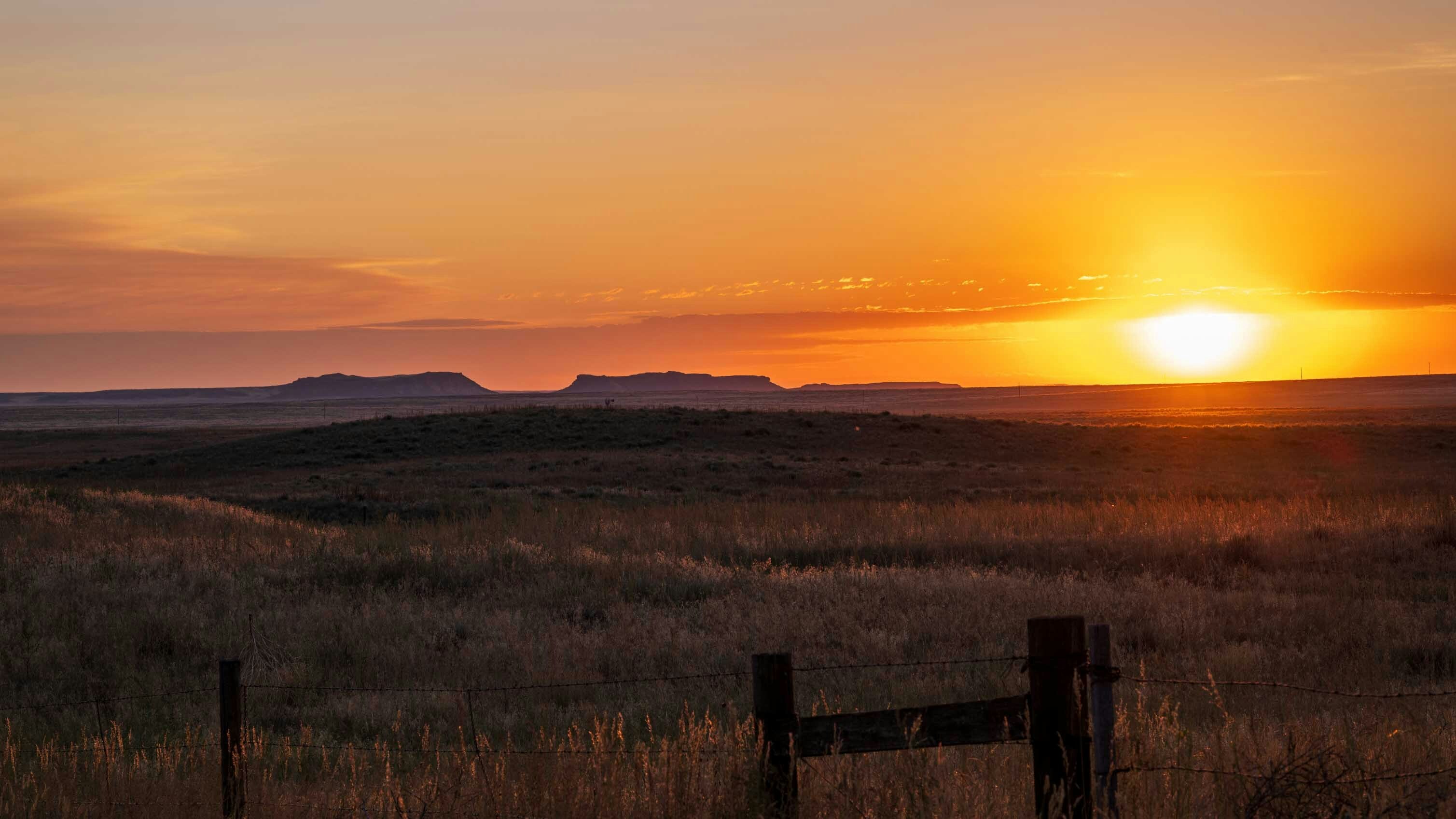 "I thought a drive out to The Buttes, north of Torrington would make for a good sunrise this morning."