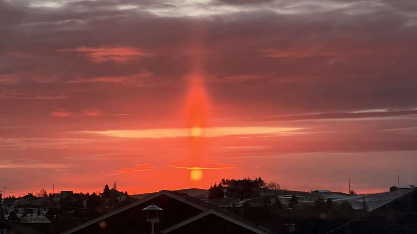 "Beautiful sunrise over northern Cheyenne."