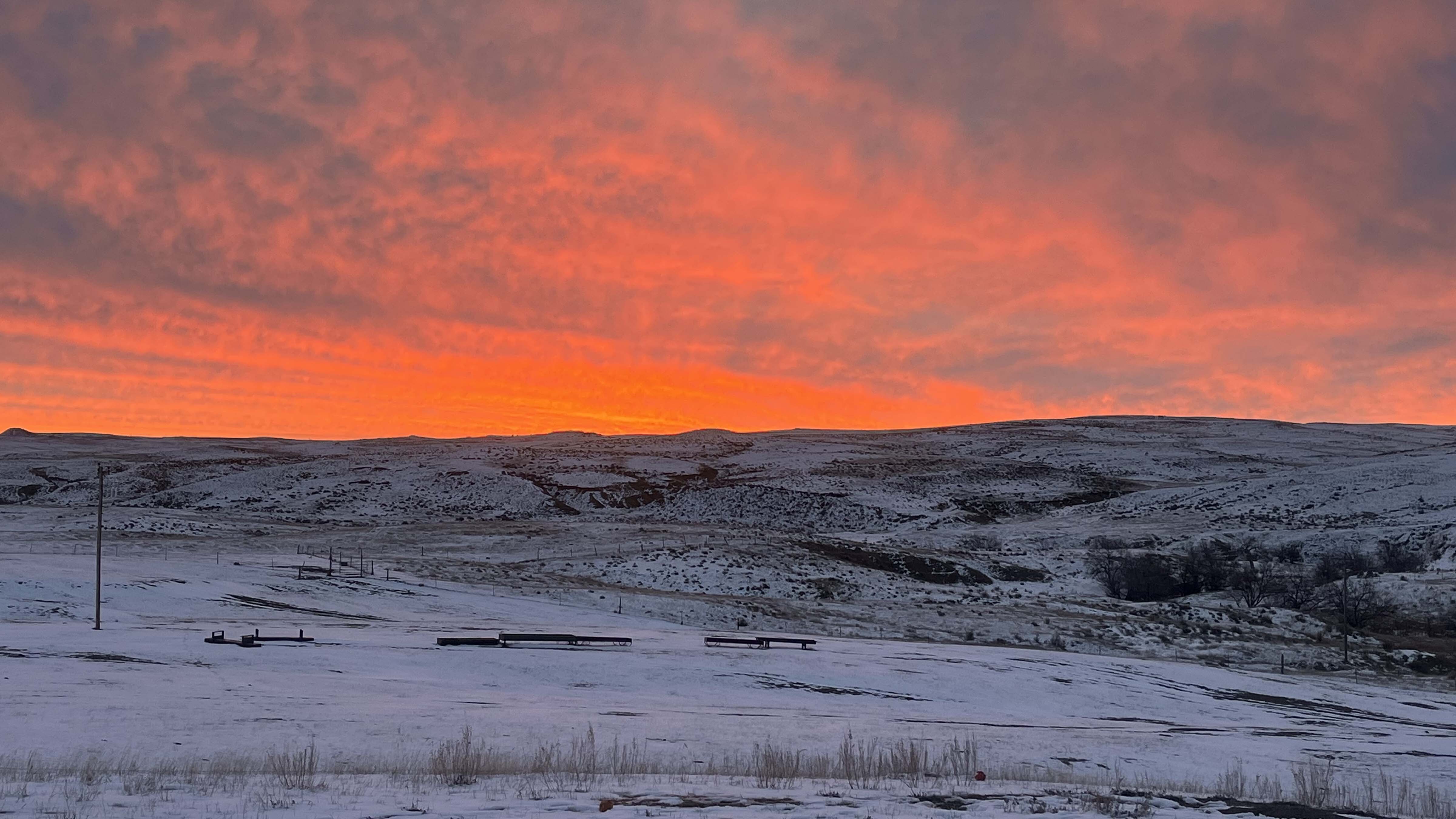 "Beautiful sunrise on Deadhorse Creek."