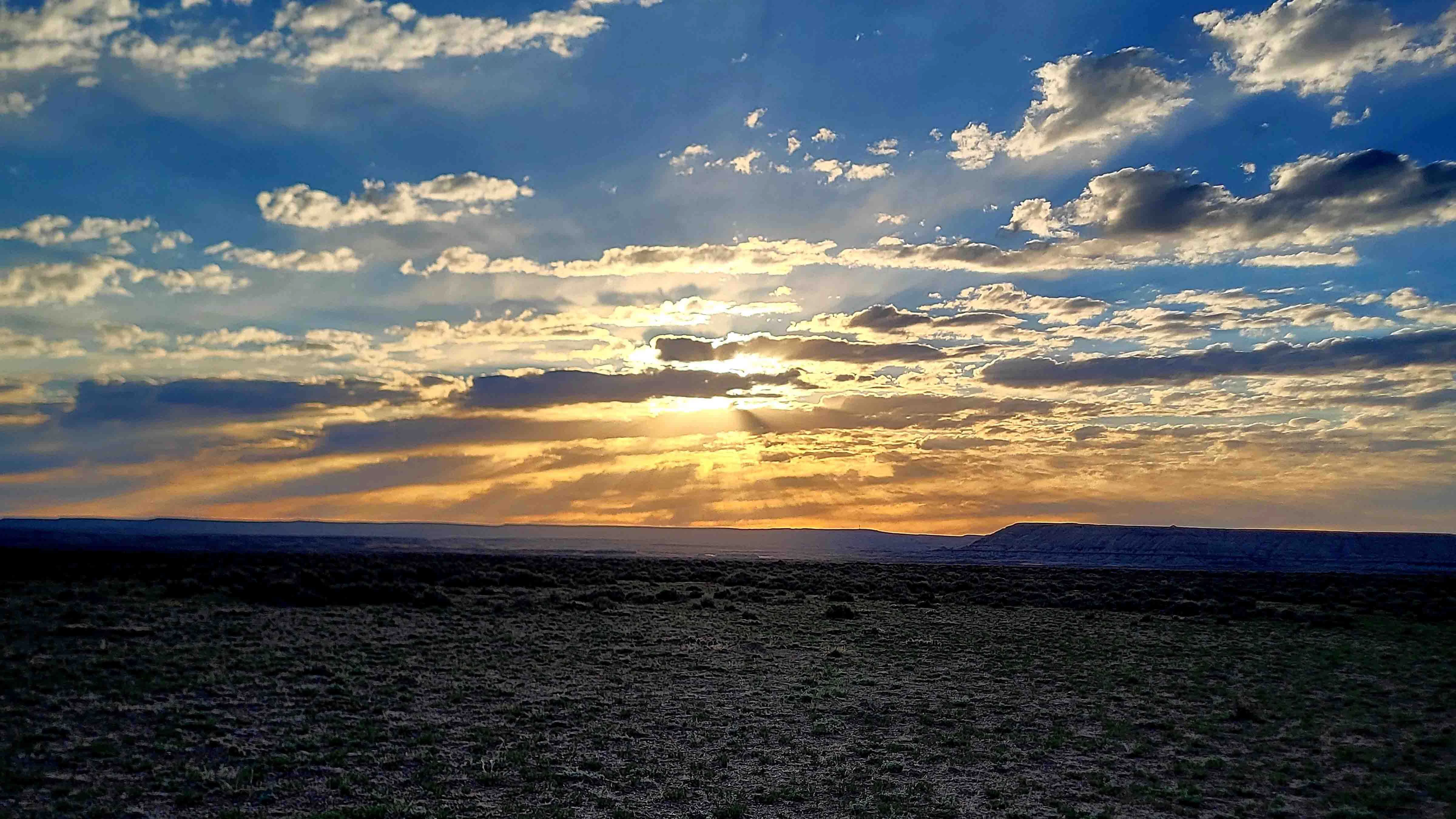 "Desert sunrise on Turtle Hill Road."