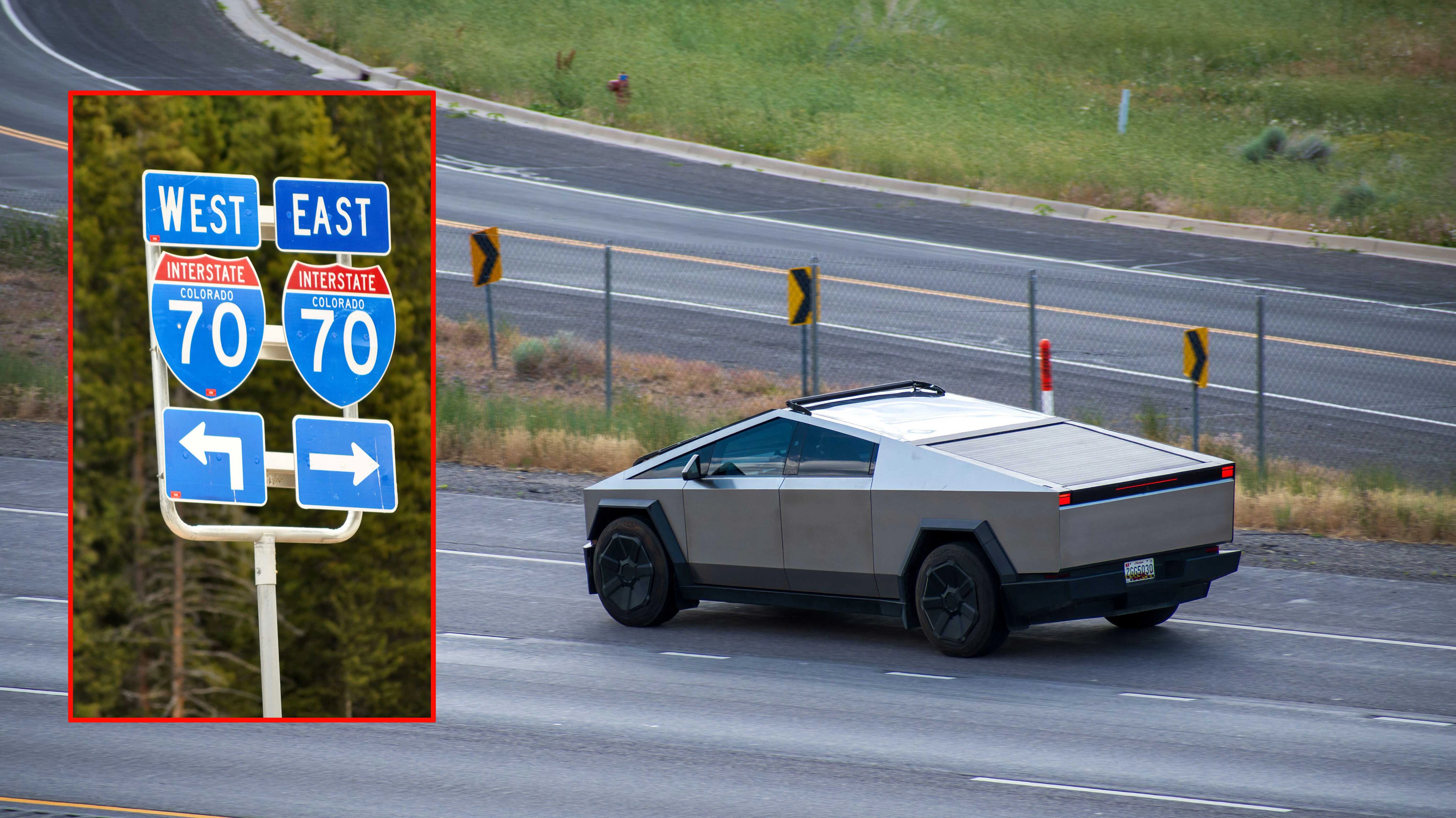 Tesla driving colorado 9 7 26