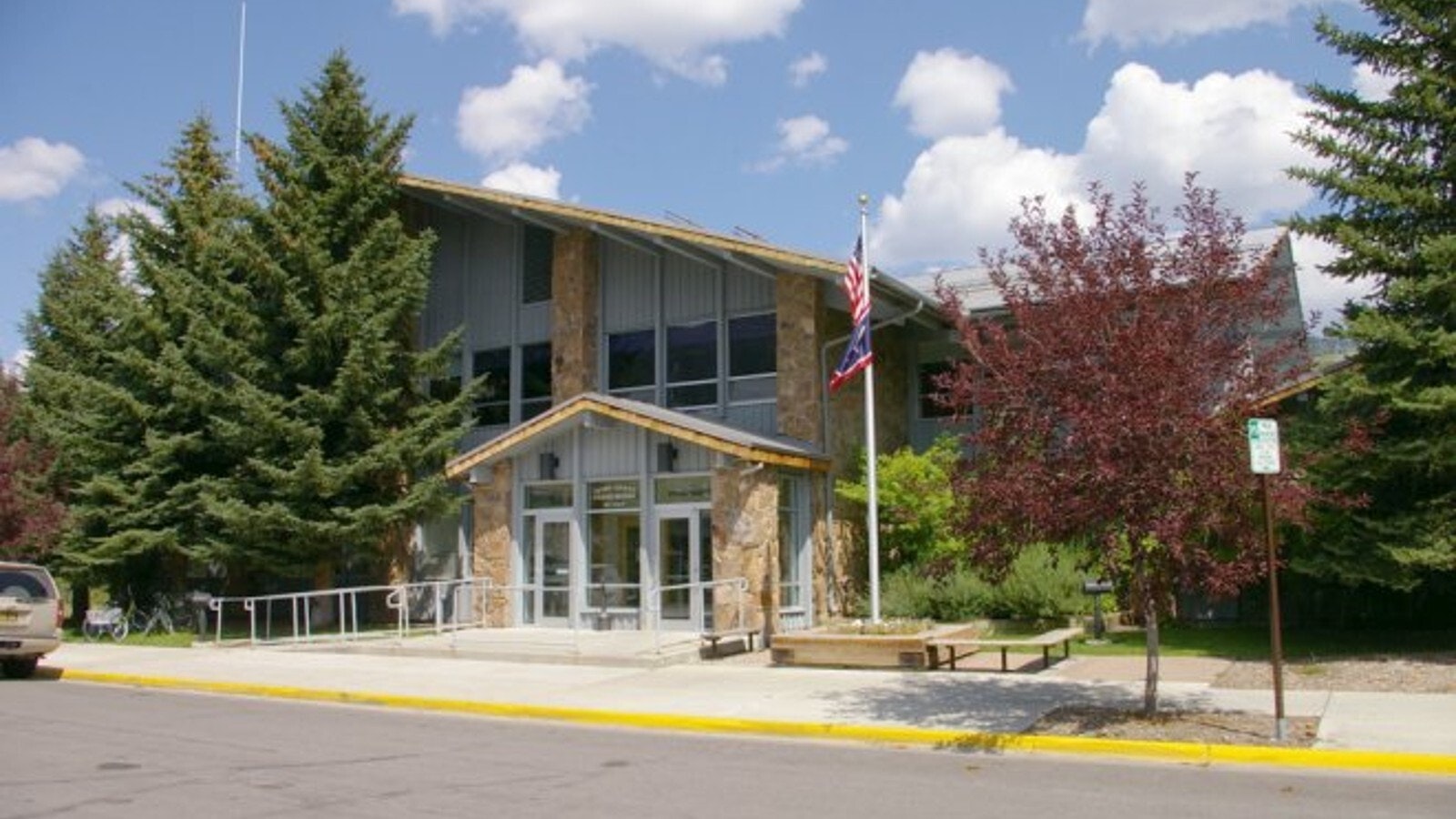 The Teton County Courthouse in Jackson, Wyoming.