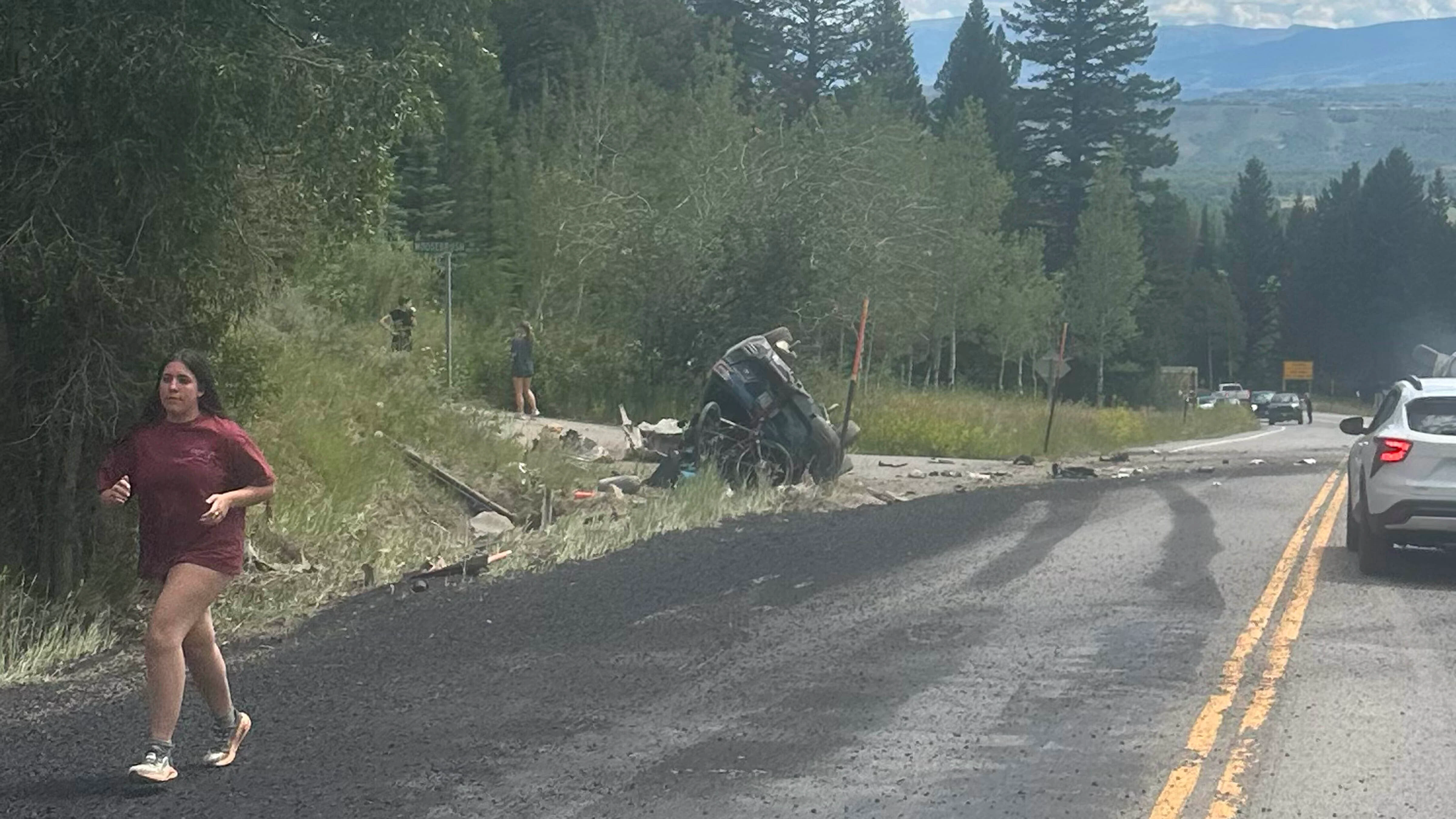 Moments after fatal crash on Teton Pass on Tuesday, July 7, 2026