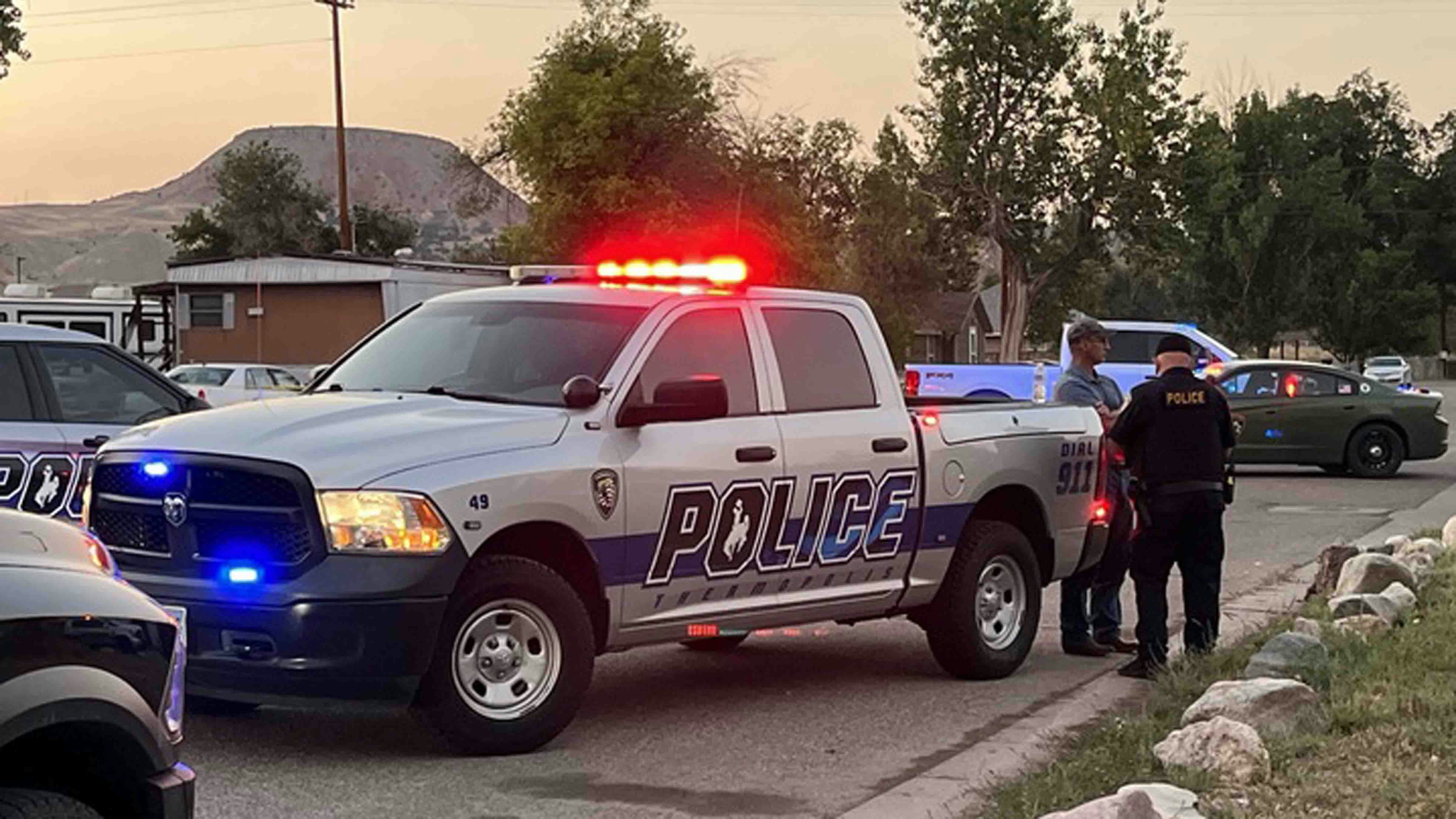 Multiple agents were on scene Monday evening, Sept. 9., 2024, after an officer-involved shooting prompted road closures along the block and up to the nearby railroad tracks.