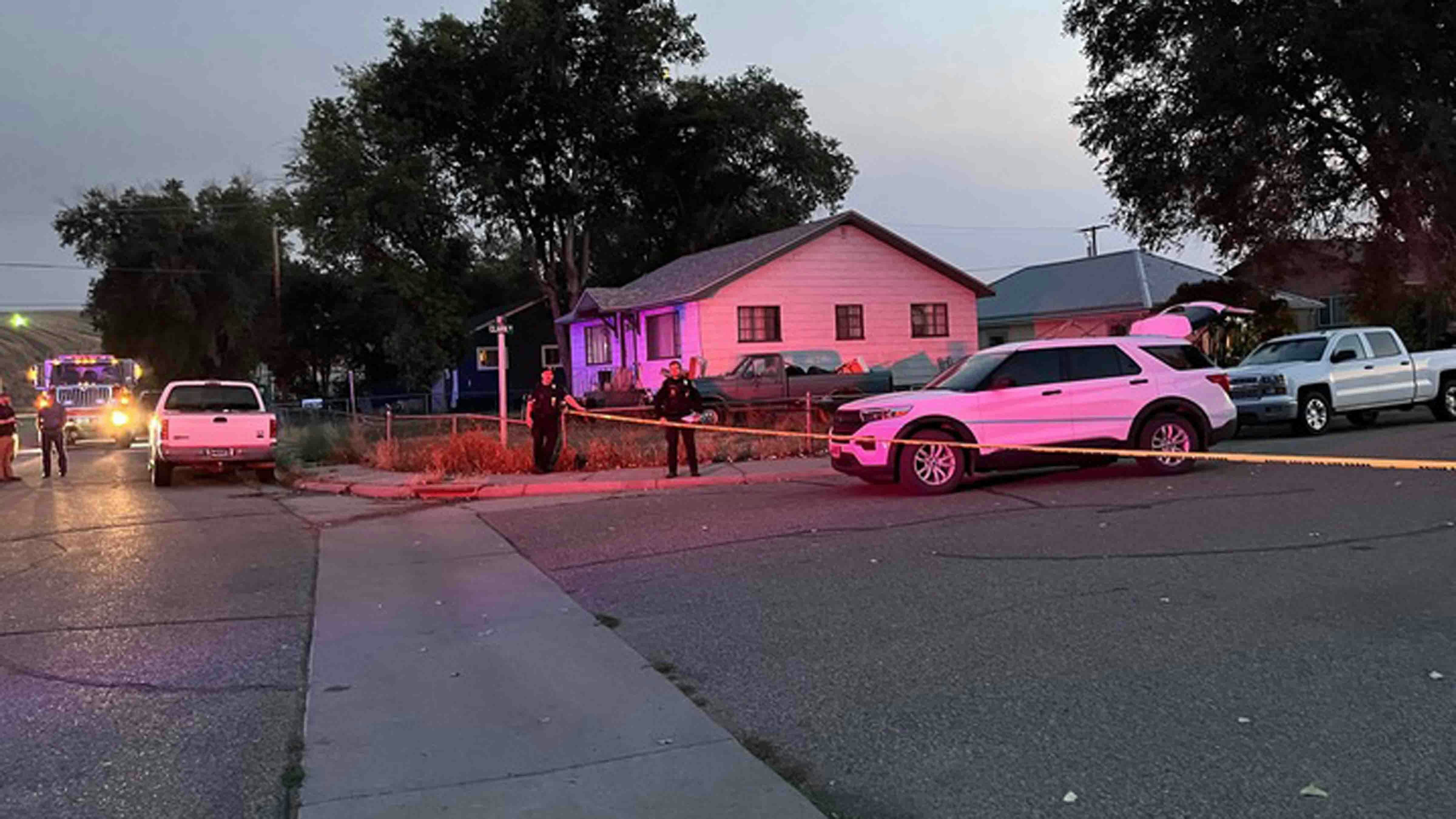 Multiple agents were on scene Monday evening, Sept. 9., 2024, after an officer-involved shooting prompted road closures along the block and up to the nearby railroad tracks.