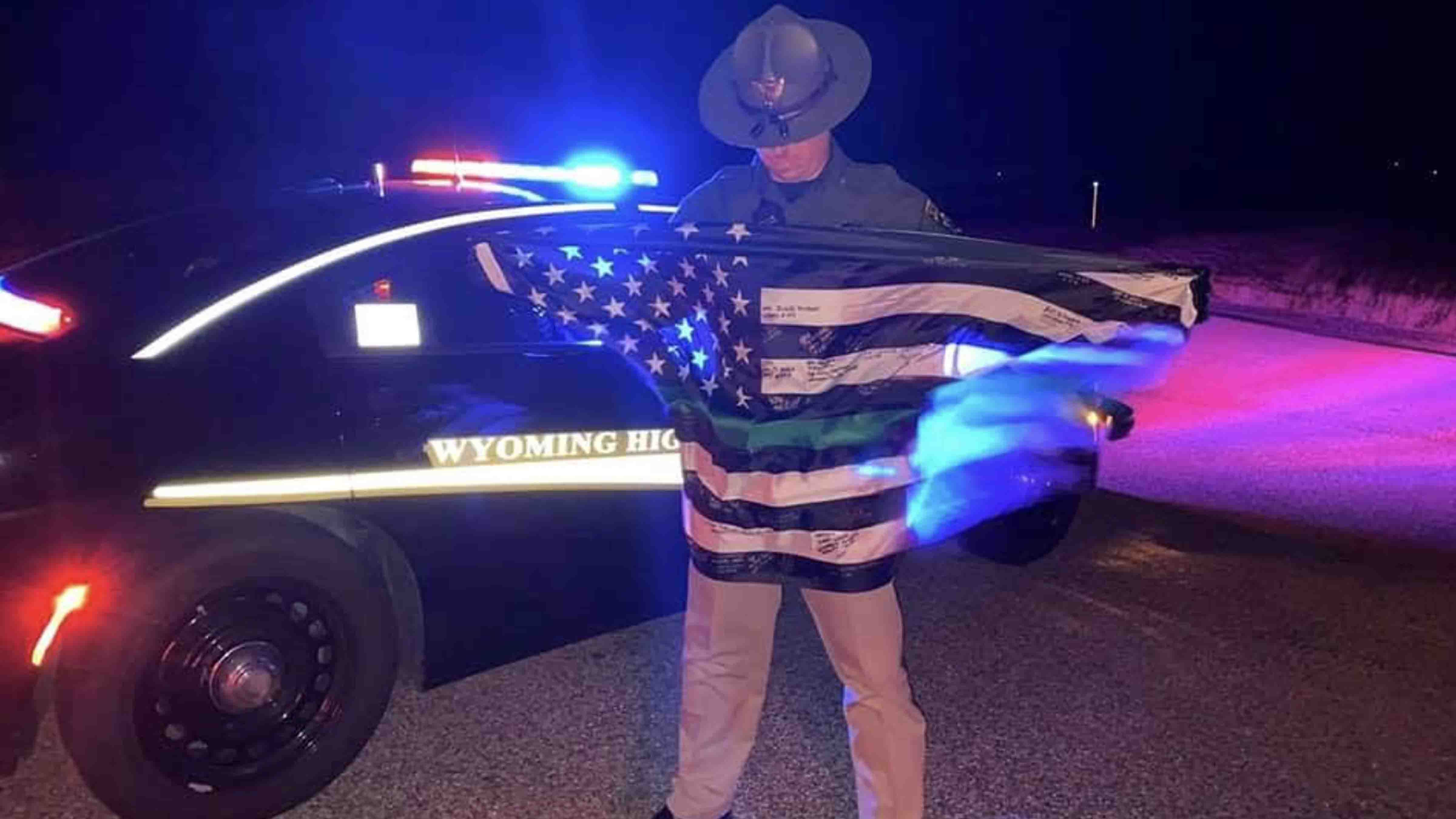 Photo from a Wyoming Highway Patrol Association first-person story called "The Thinning Blue Line"