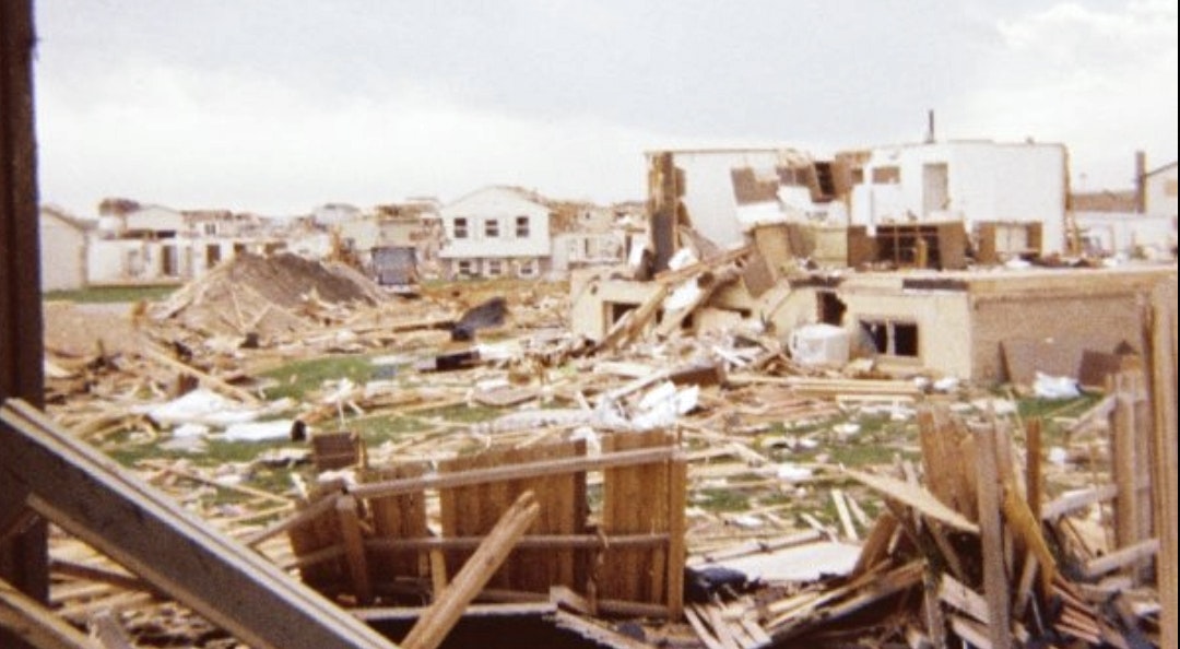 Cheyenne tornado damage. July 16, 1979.