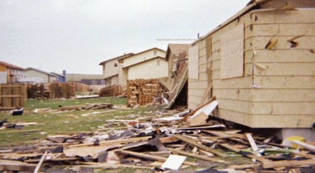 Cheyenne tornado damage. July 16, 1979