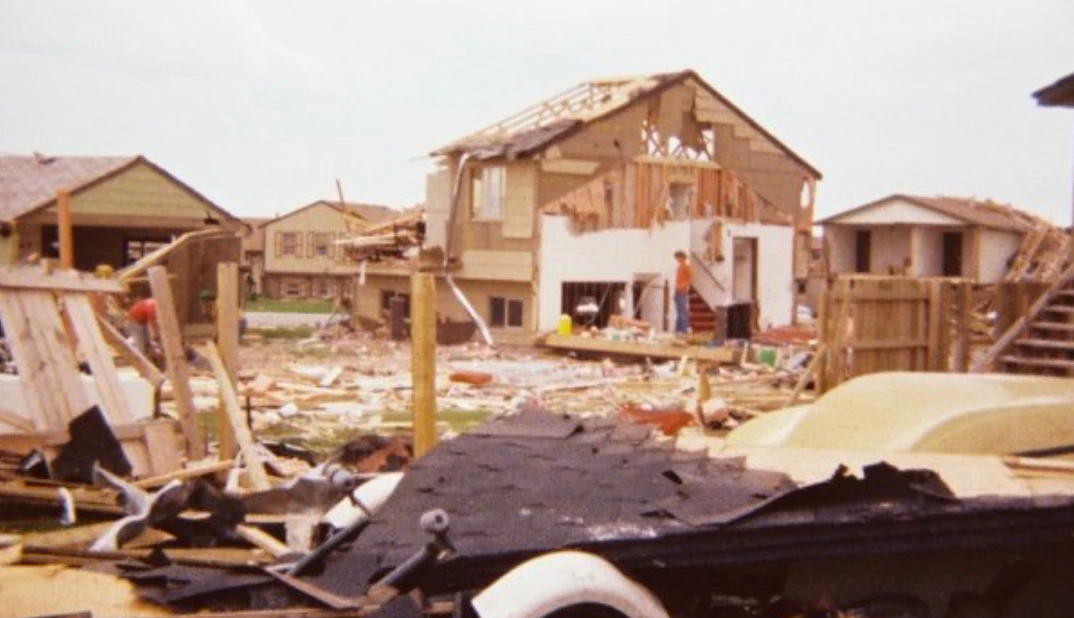 Damage from Cheyenne tornado. July 16, 1979