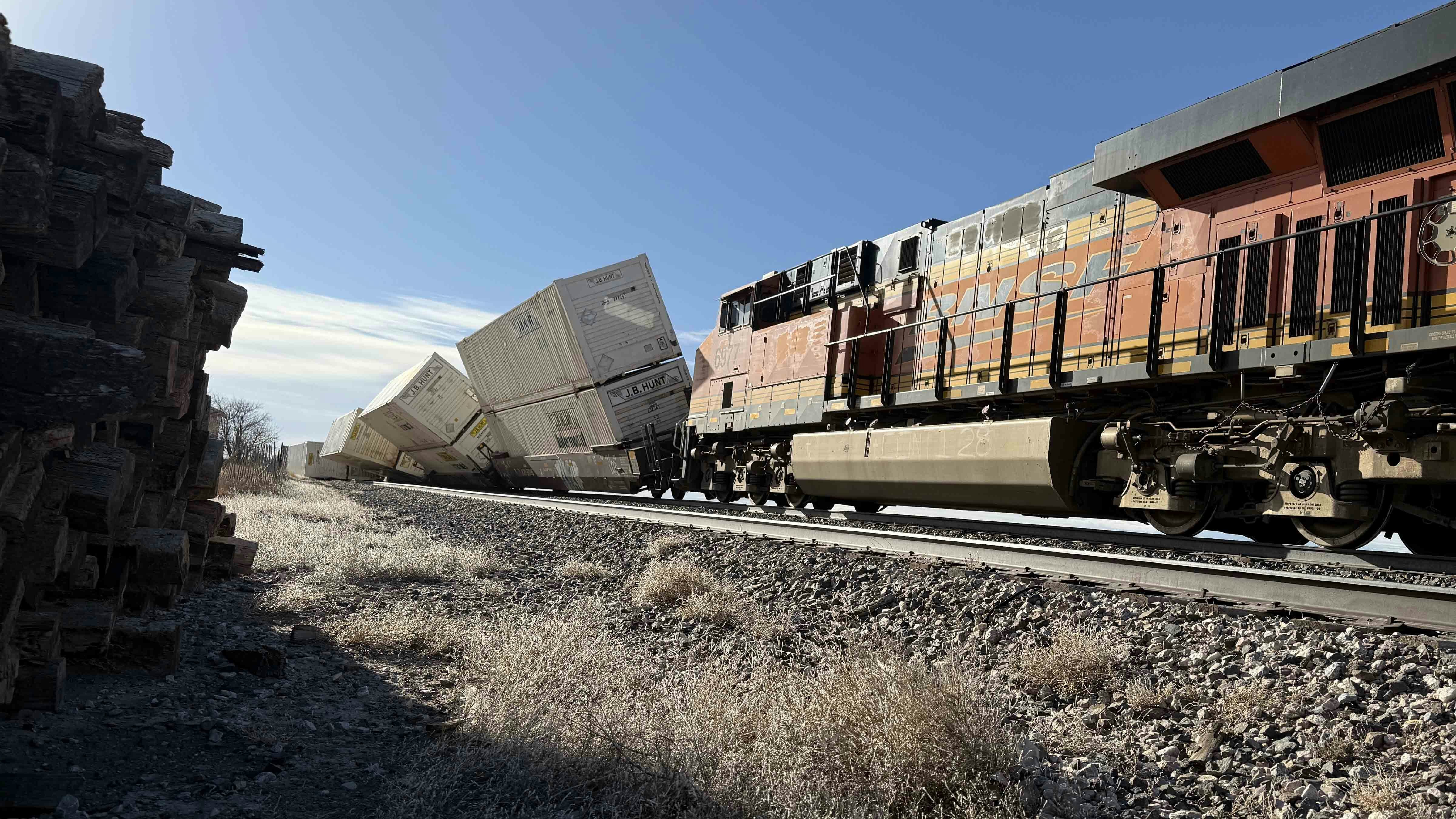 Train derailment near the former town of Federal, Wyoming, on Friday, December 19, 2025