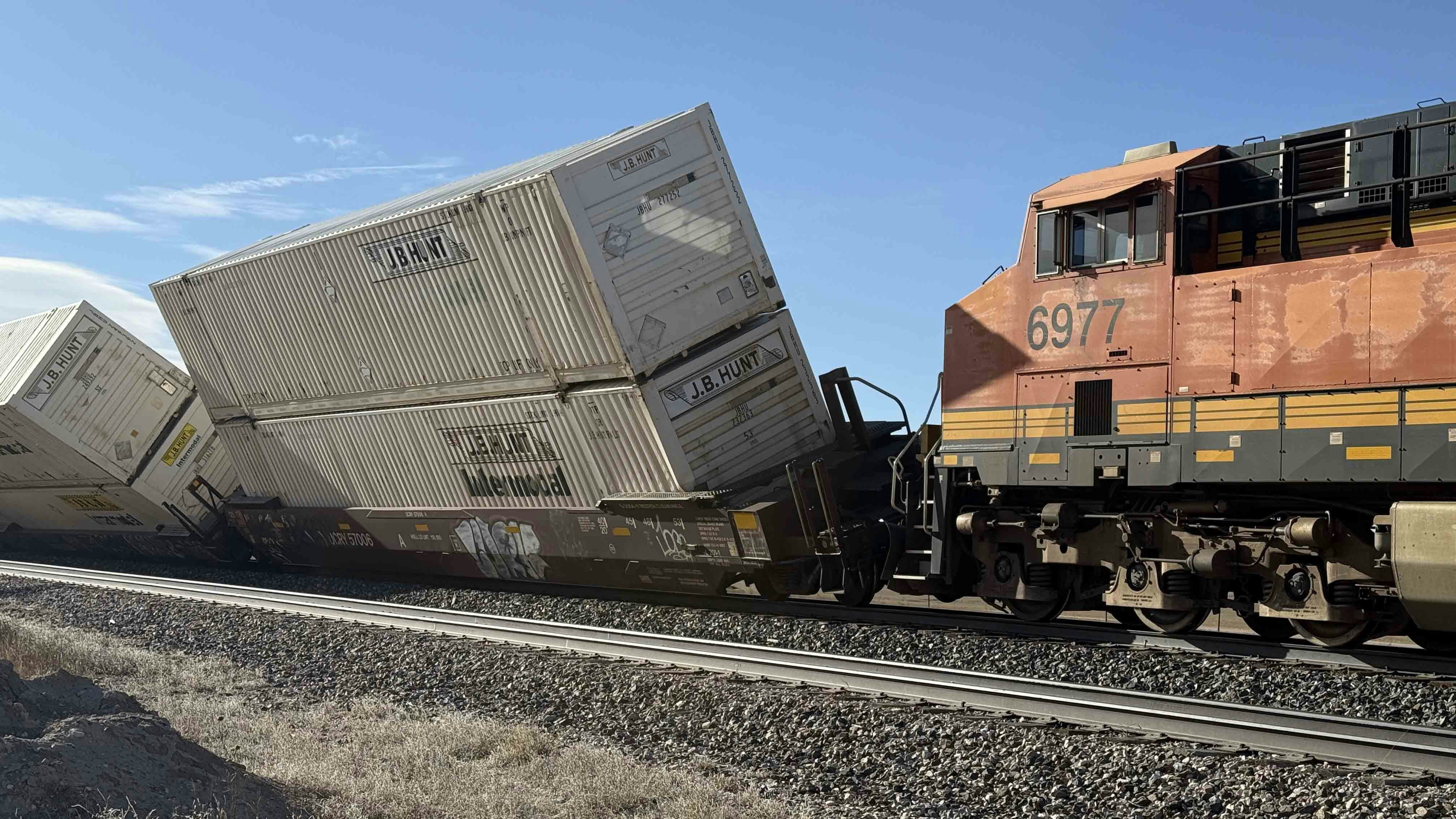 Train derailment near the former town of Federal, Wyoming, on Friday, December 19, 2025