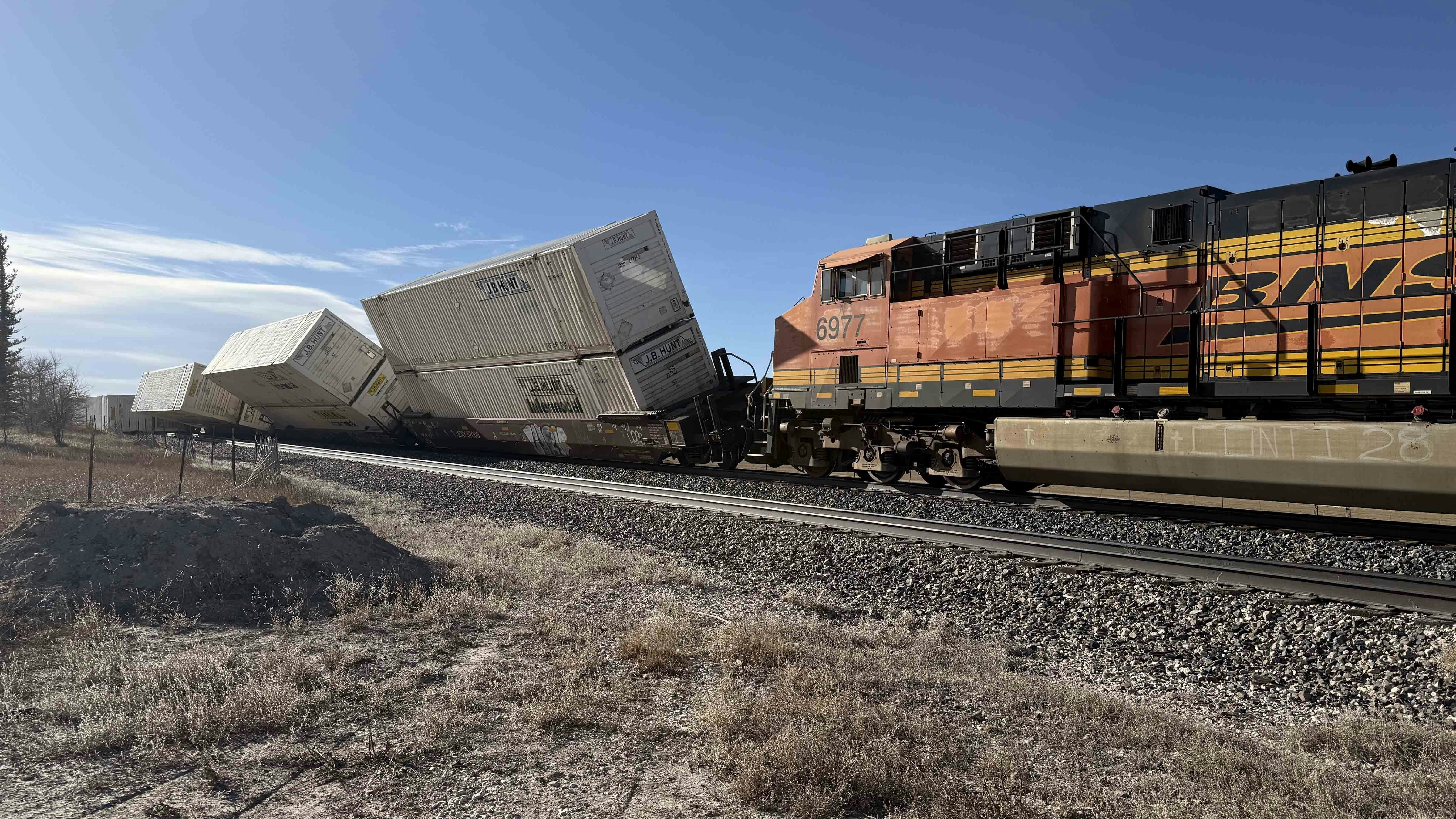 Train derailment near the former town of Federal, Wyoming, on Friday, December 19, 2025