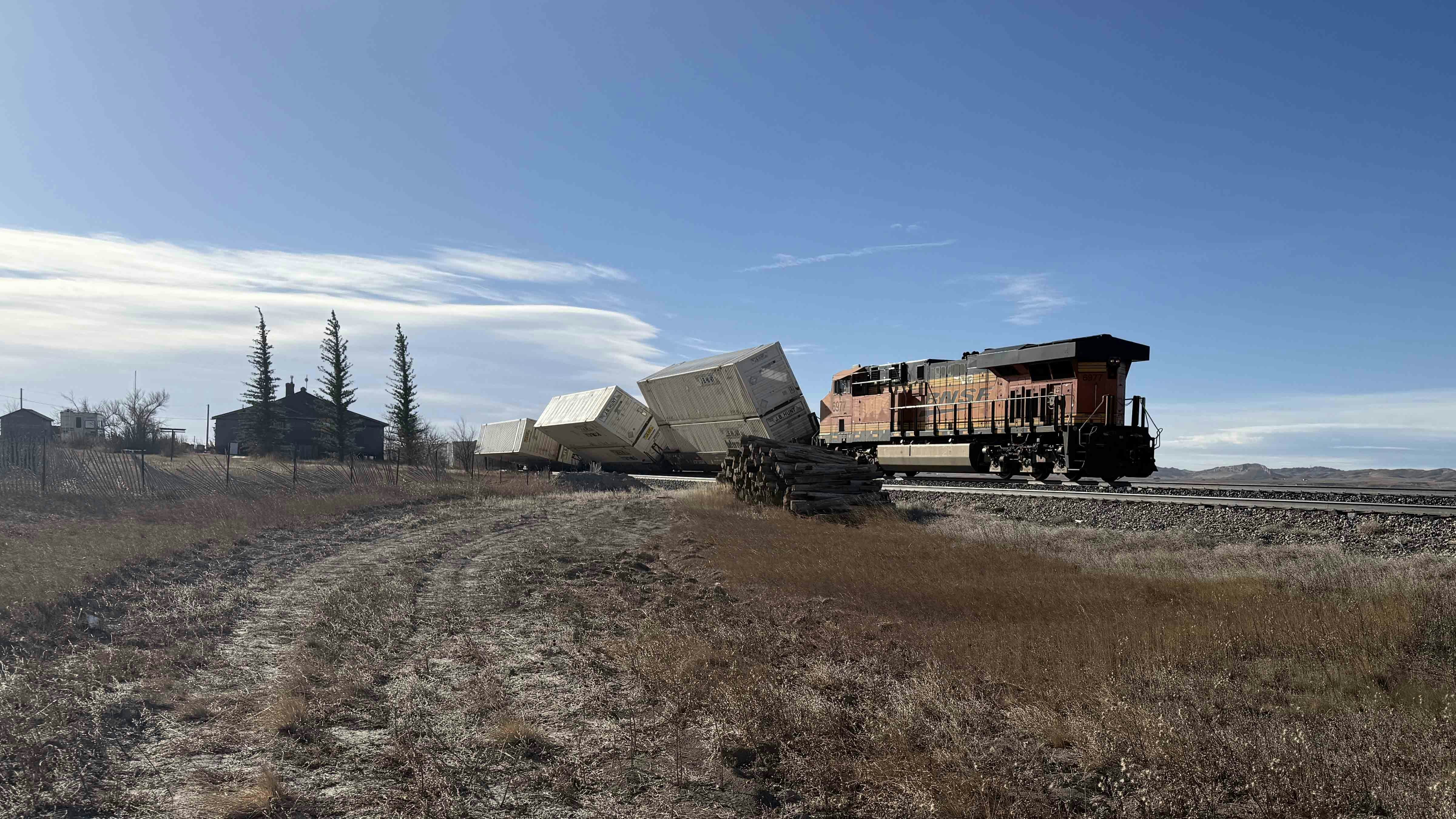 Train derailment near the former town of Federal, Wyoming, on Friday, December 19, 2025