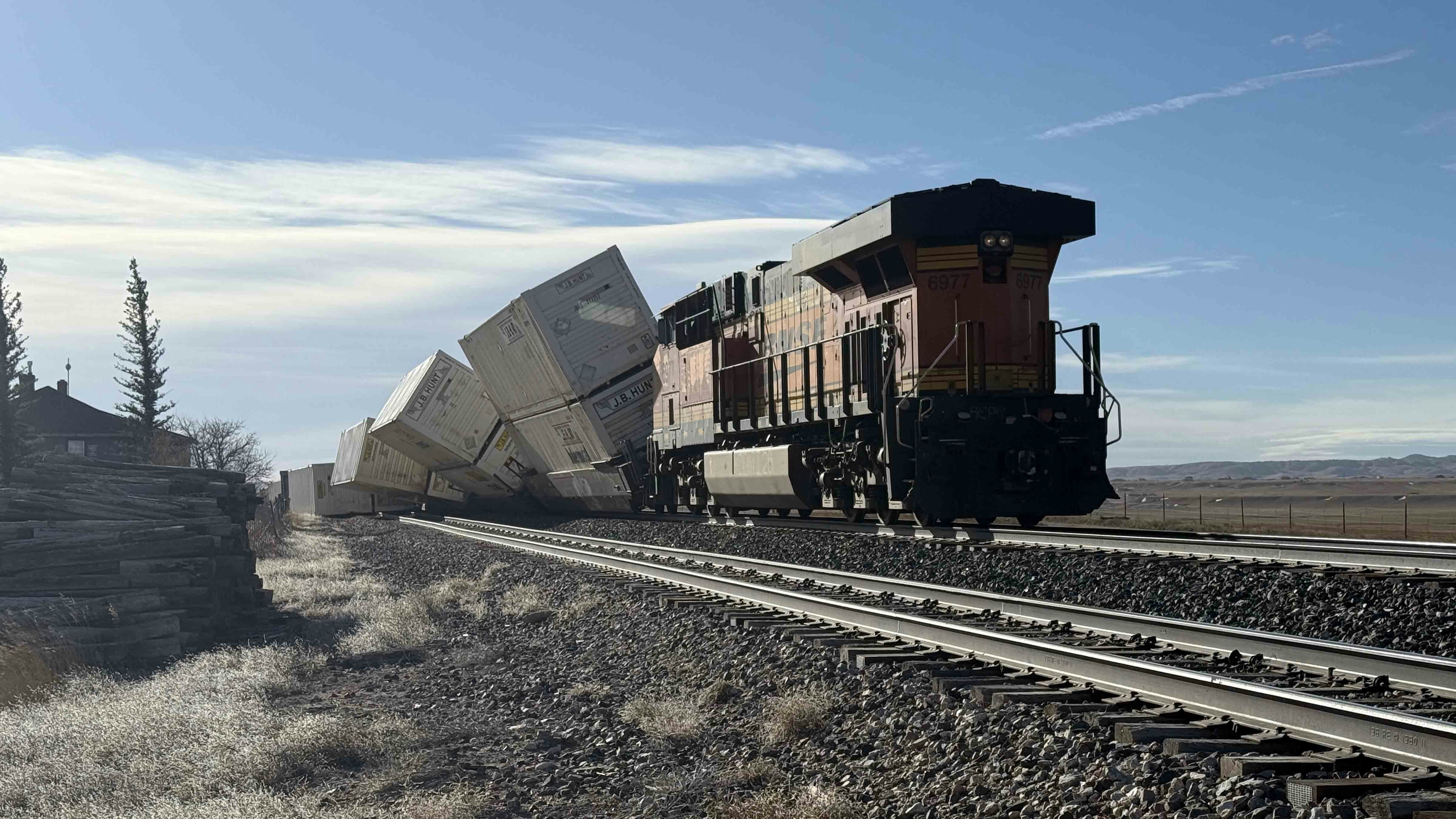 Train derailment near the former town of Federal, Wyoming, on Friday, December 19, 2025