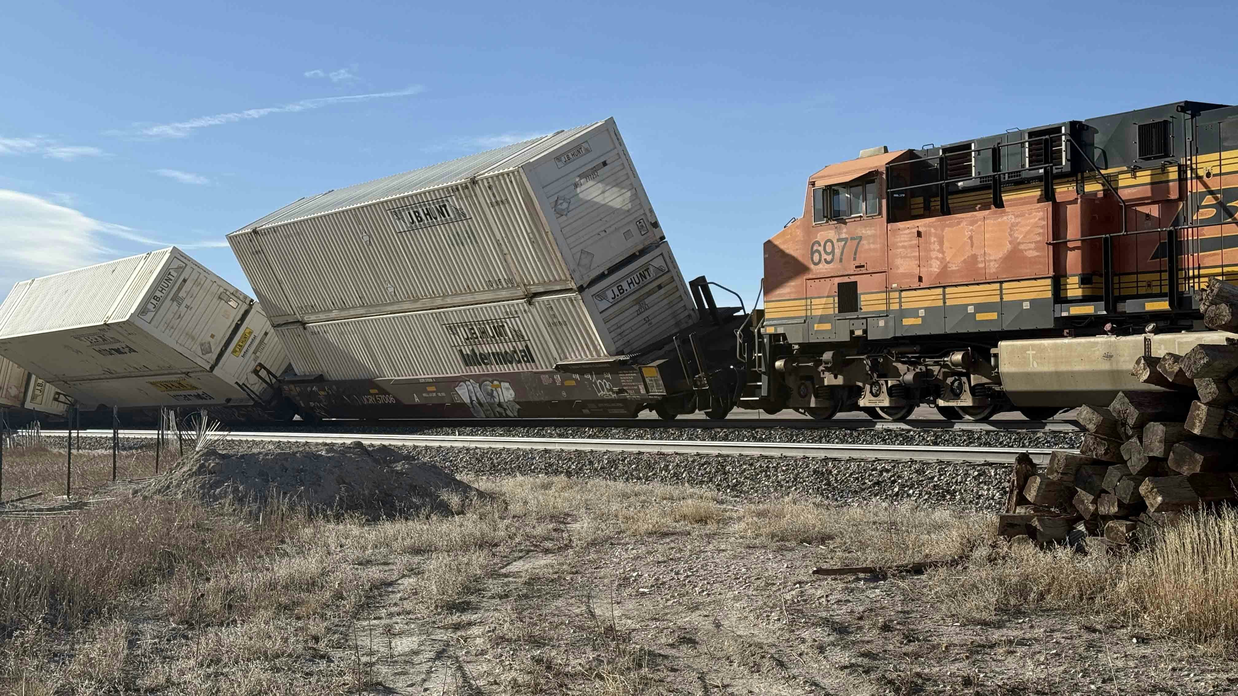 Train derailment near the former town of Federal, Wyoming, on Friday, December 19, 2025