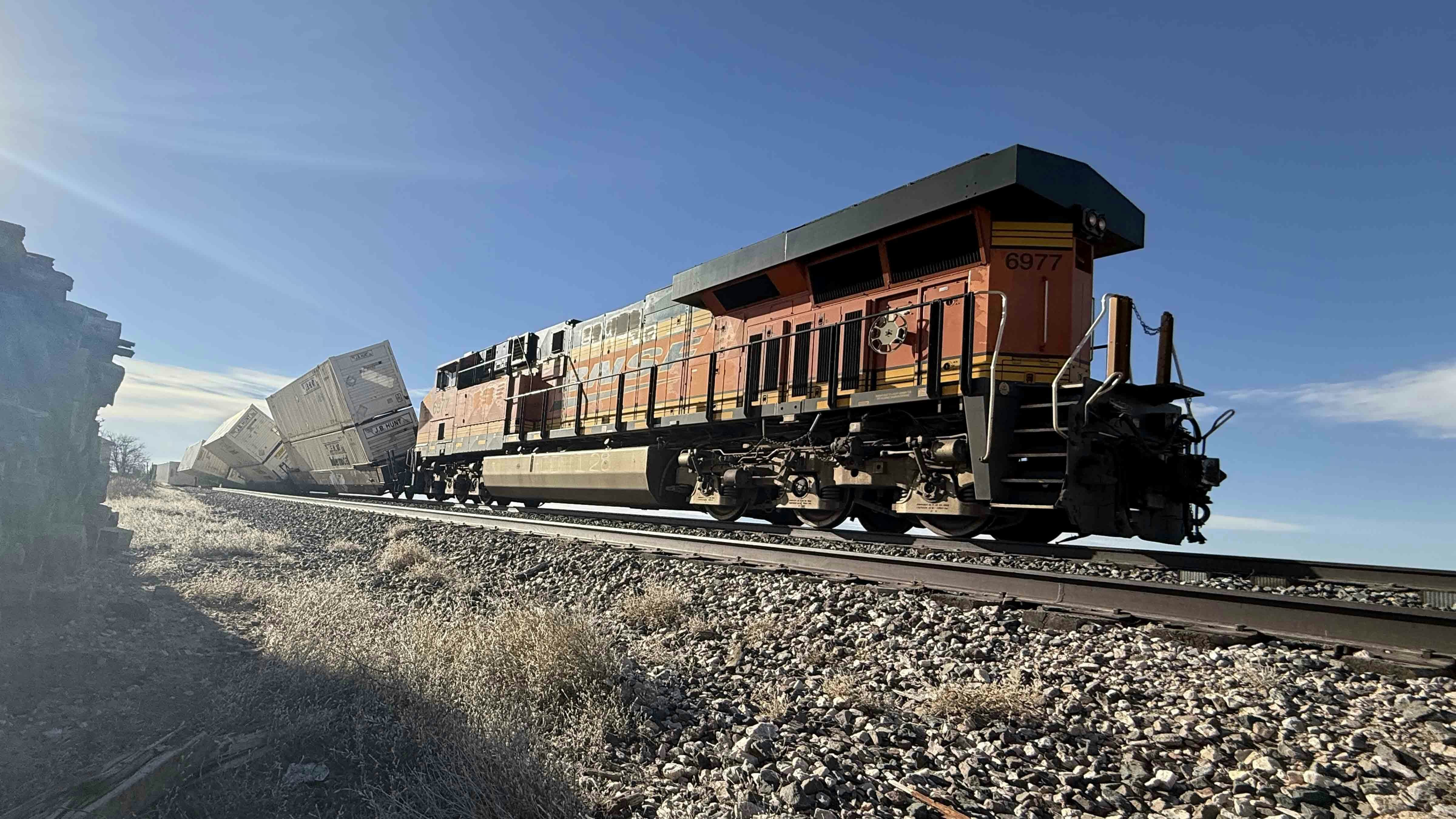 Train derailment near the former town of Federal, Wyoming, on Friday, December 19, 2025