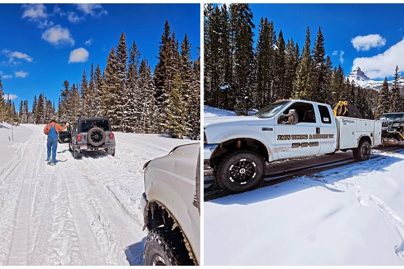 A family was trapped for six hours in their rented Jeep this week after they missed "road closed" signs on their way to Yellowstone.
