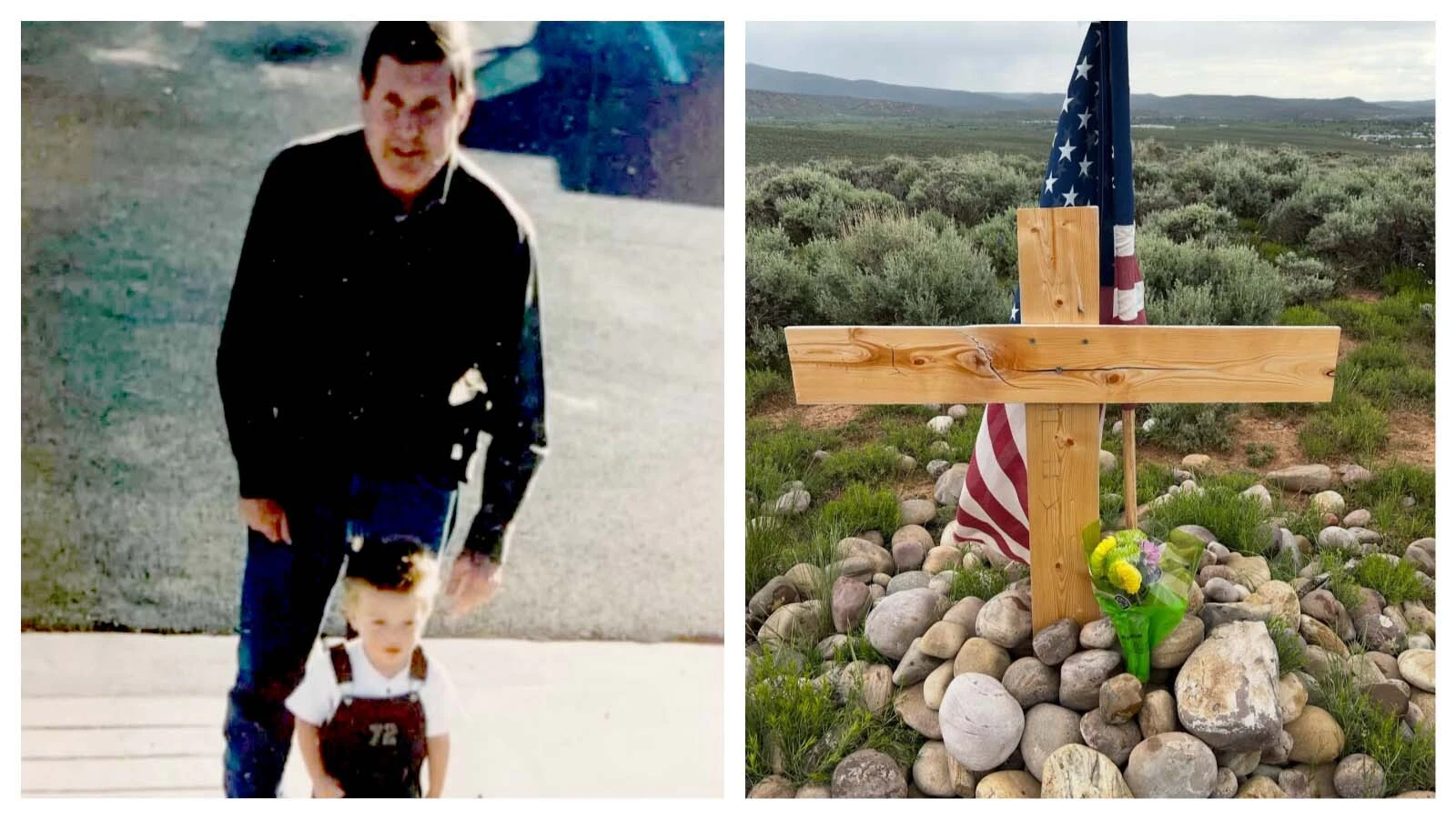 An Evanston man says he’s tired of people trashing the rock memorial he made for his late dad, Bill Foy, and stealing the cross and flag he puts there.