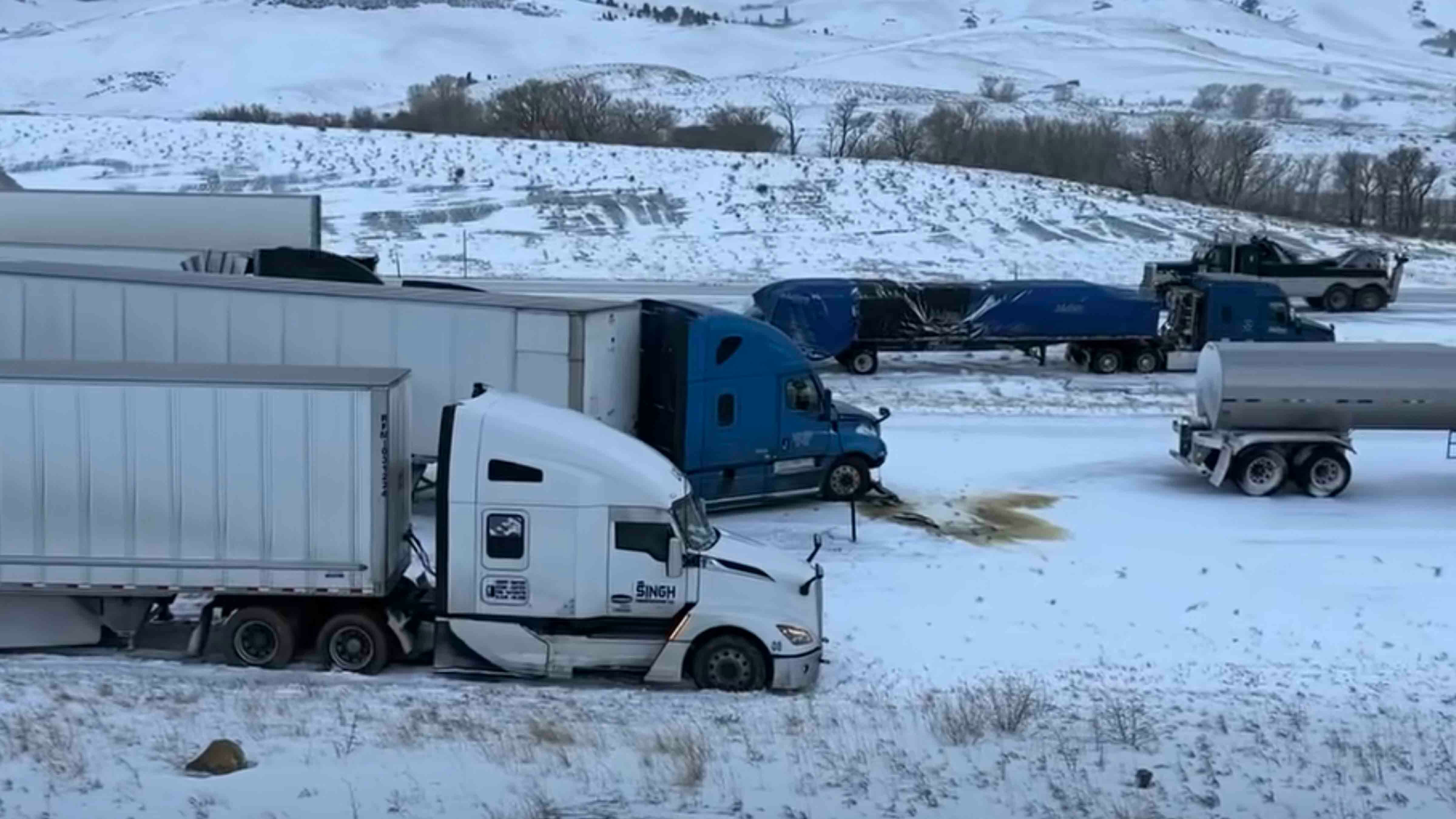 Just after 3:10 PM Wyoming Highway Patrol Dispatch received reports of several crashes on westbound I-80 between mile post 274 and 273.