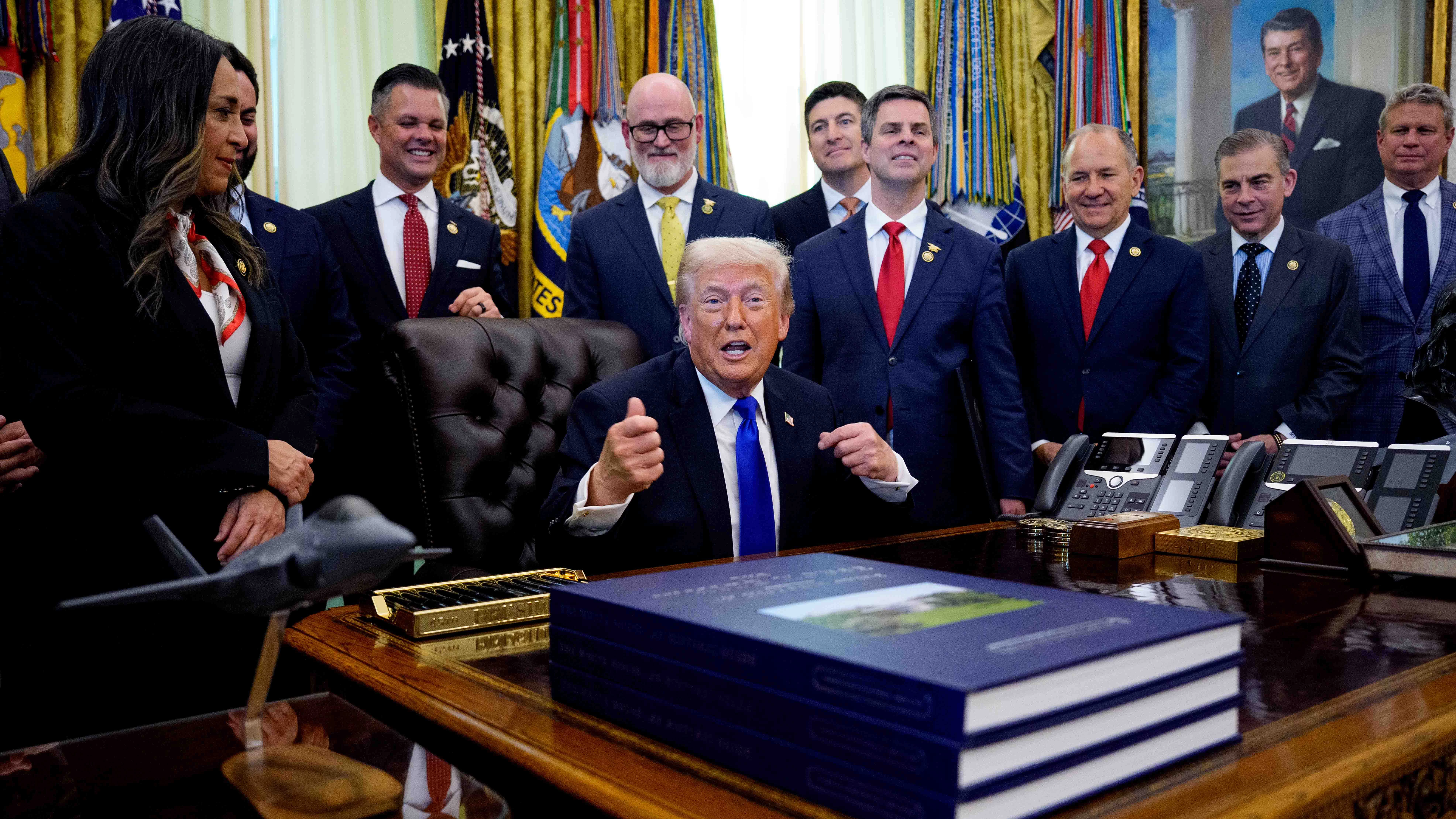 President Trump in the Oval Office on Thursday, April 30, 2026